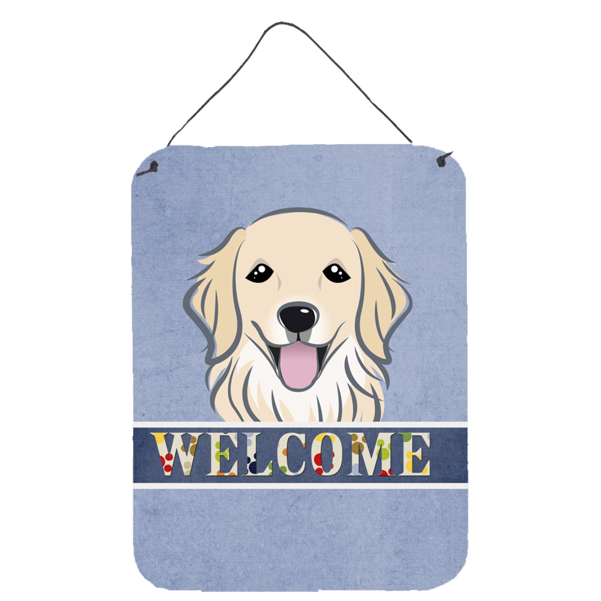 'Caroline'S Treasures Bb1391Ds1216 Golden Retriever Welcome Wall Or Door Hanging Prints, 16 X 12'''', Multicolor''