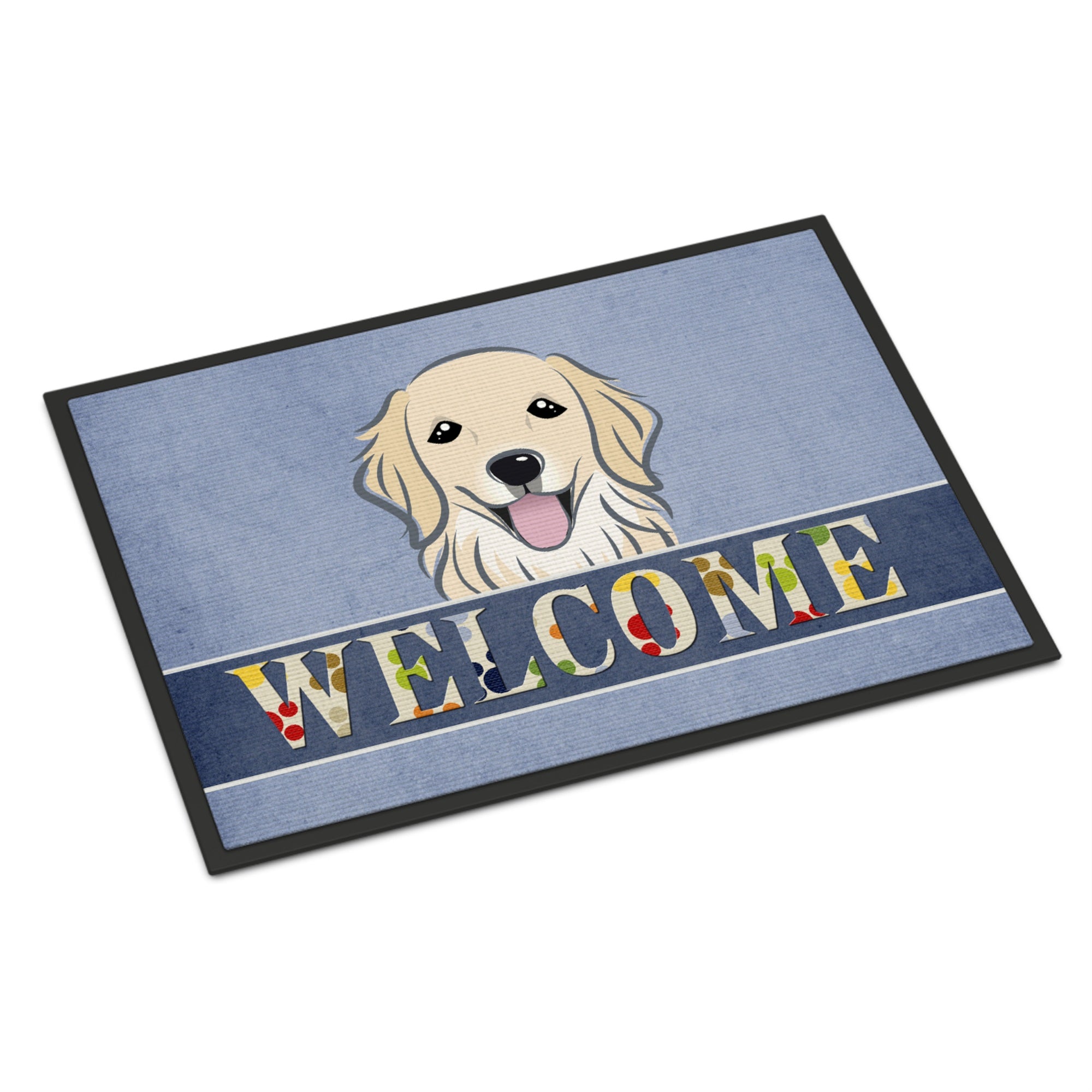 'Caroline'S Treasures Bb1391Mat Golden Retriever Welcome Indoor Or Outdoor Mat, 18 X 27'''', Multicolor''