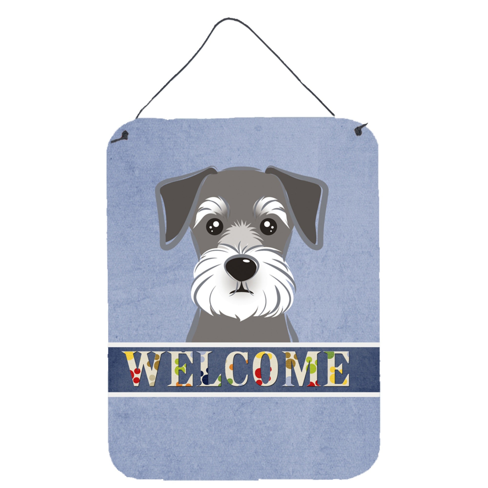 'Caroline'S Treasures Bb1392Ds1216 Schnauzer Welcome Wall Or Door Hanging Prints, 16 X 12'''', Multicolor''
