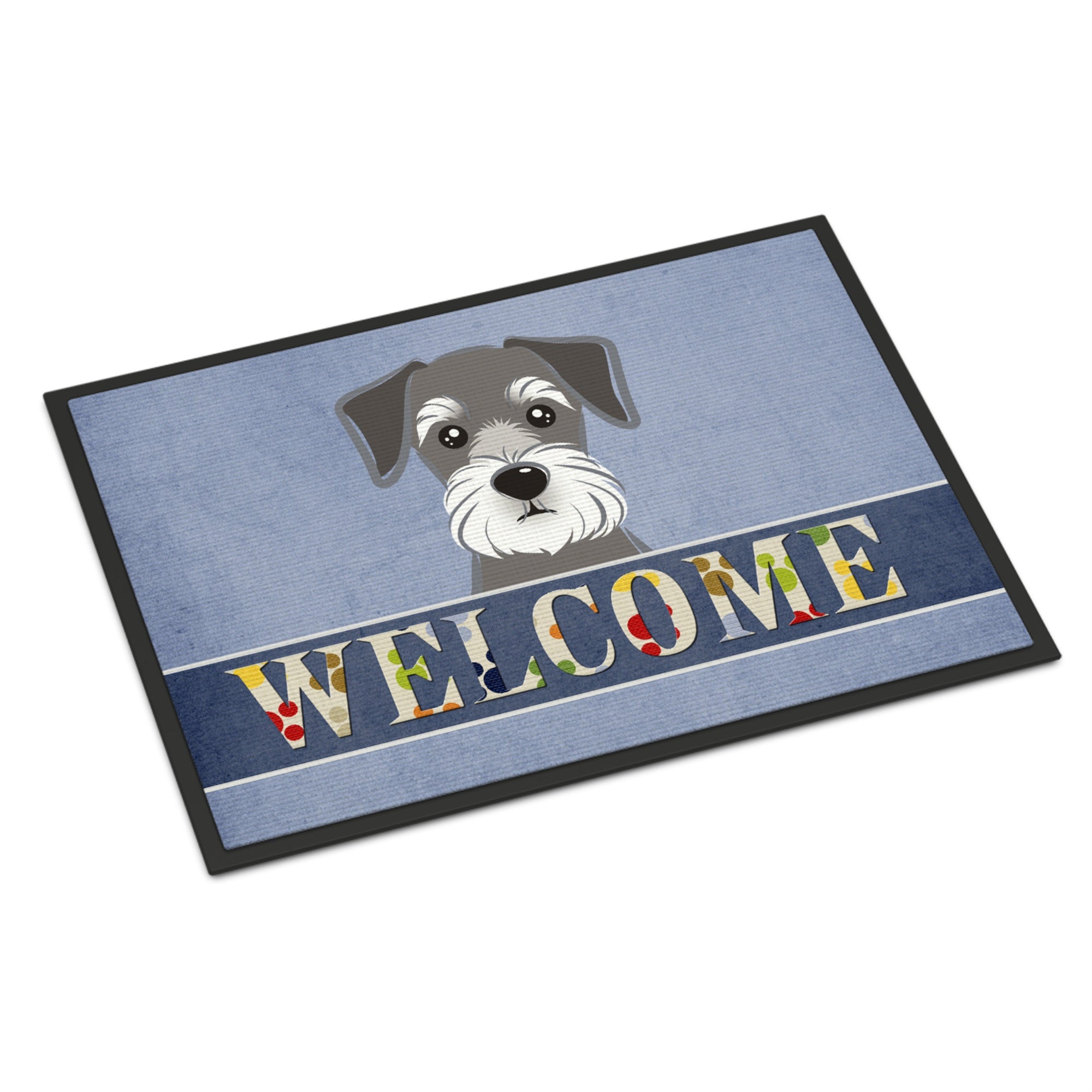 'Caroline'S Treasures Bb1392Mat Schnauzer Welcome Indoor Or Outdoor Mat, 18 X 27'''', Multicolor''