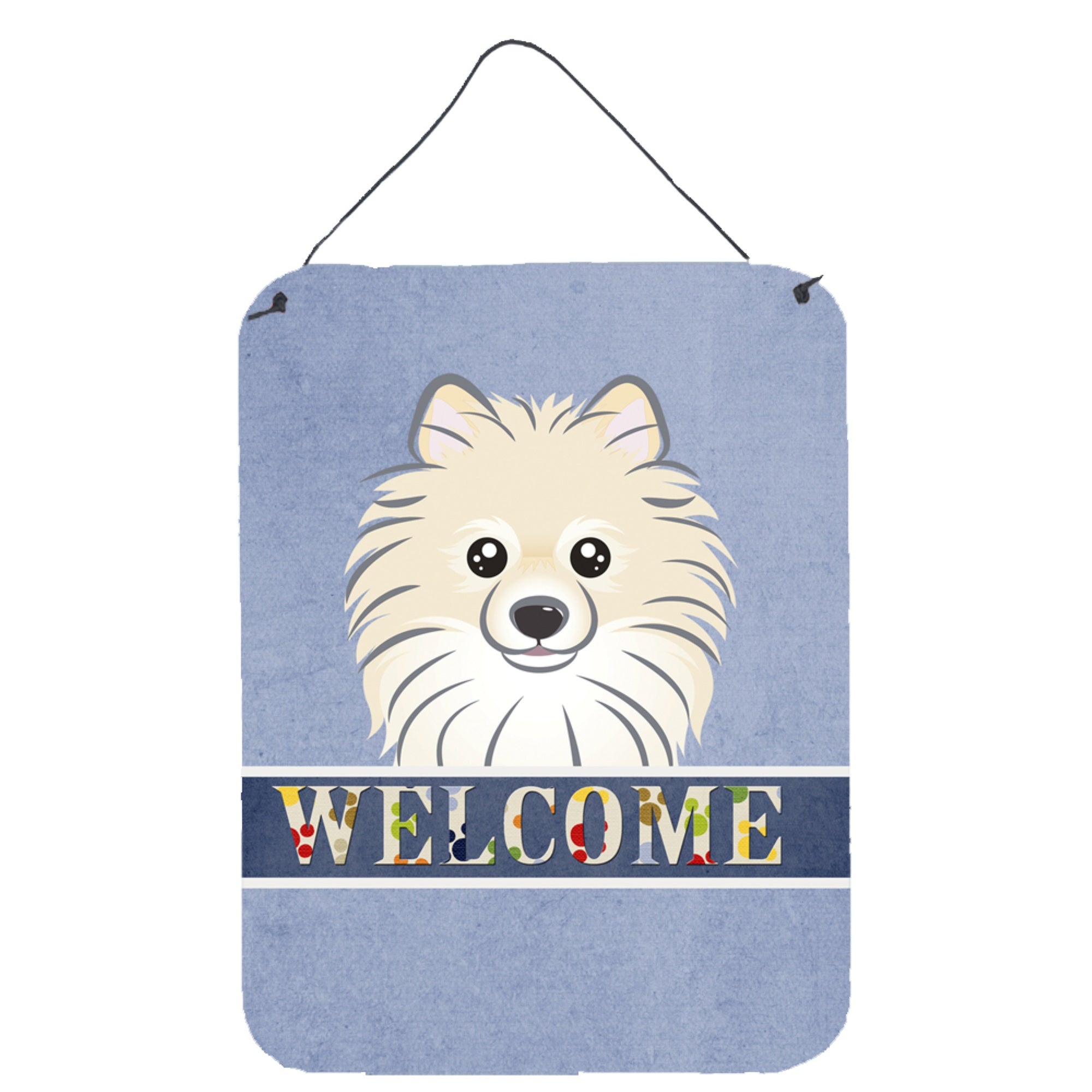 'Caroline'S Treasures Bb1393Ds1216 Pomeranian Welcome Wall Or Door Hanging Prints, 16 X 12'''', Multicolor''