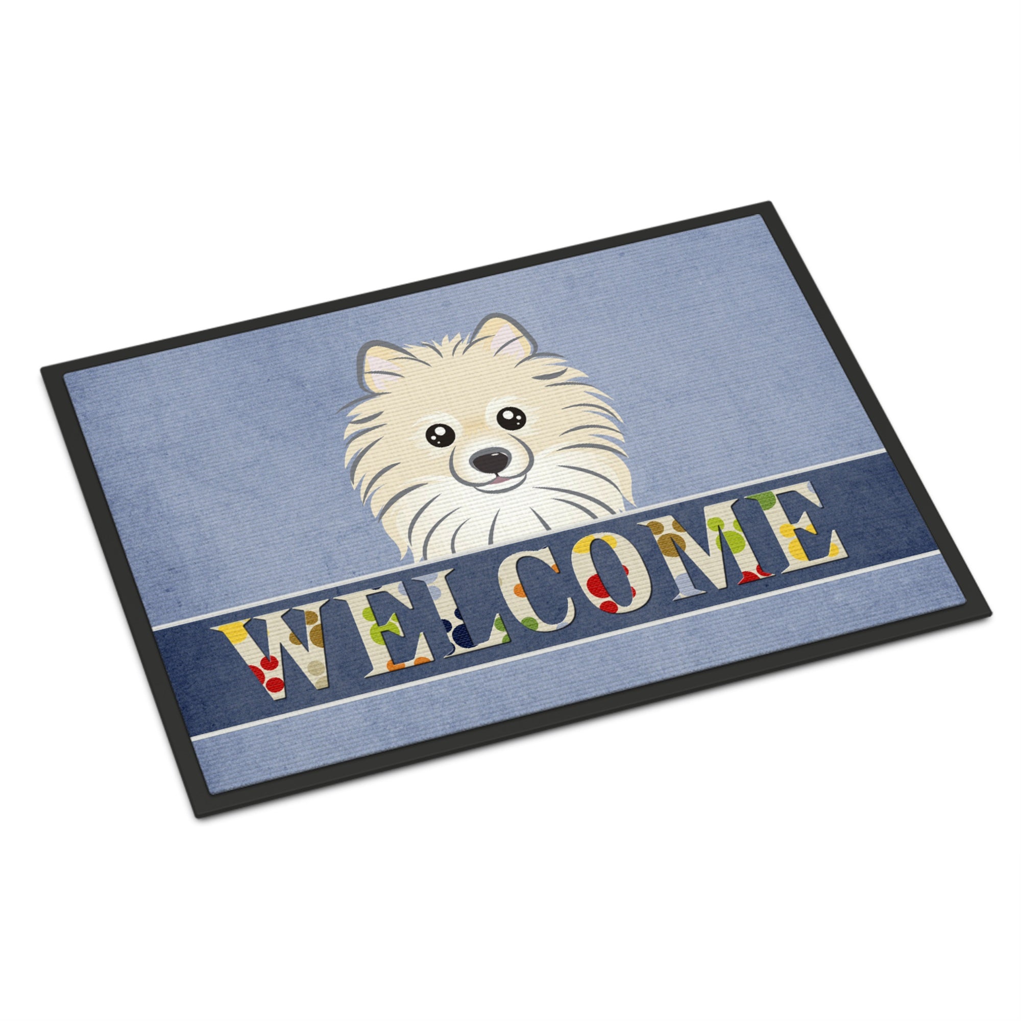 'Caroline'S Treasures Bb1393Mat Pomeranian Welcome Indoor Or Outdoor Mat, 18 X 27'''', Multicolor''