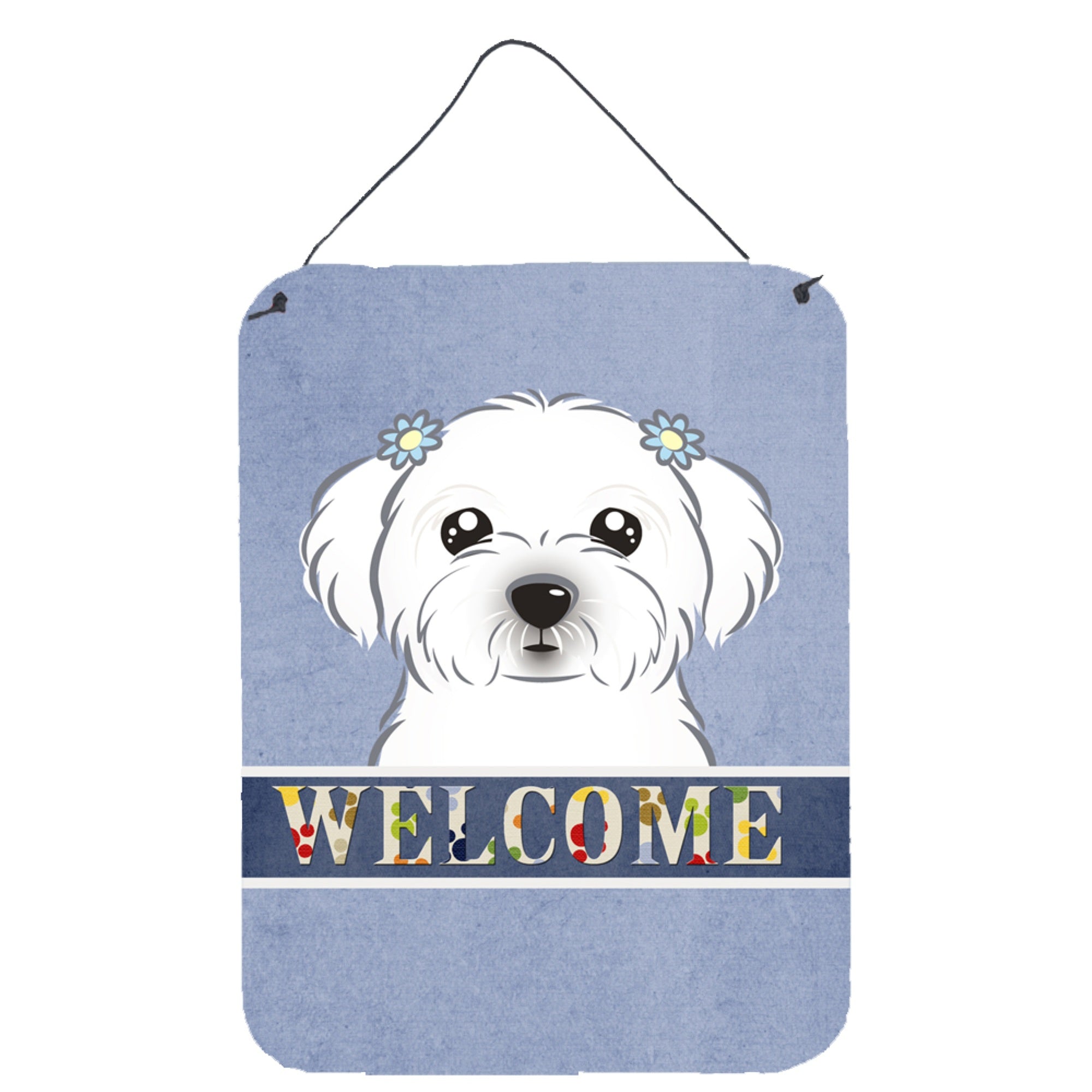 'Caroline'S Treasures Bb1394Ds1216 Maltese Welcome Wall Or Door Hanging Prints, 16 X 12'''', Multicolor''