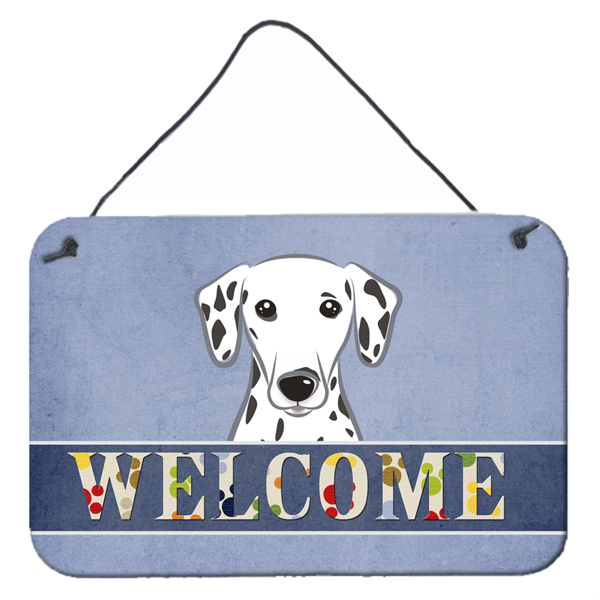 'Caroline'S Treasures Bb1396Ds812 Dalmatian Welcome Wall Or Door Hanging Prints, 8 X 12'''', Multicolor''