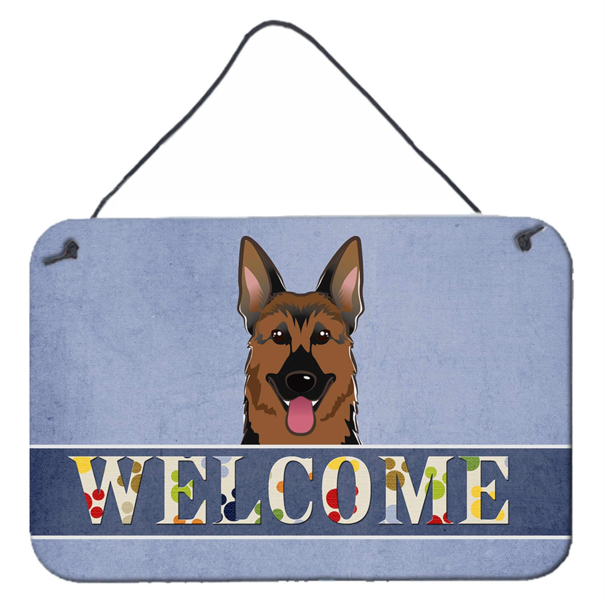 'Caroline'S Treasures Bb1397Ds812 German Shepherd Welcome Wall Or Door Hanging Prints, 8 X 12'''', Multicolor''