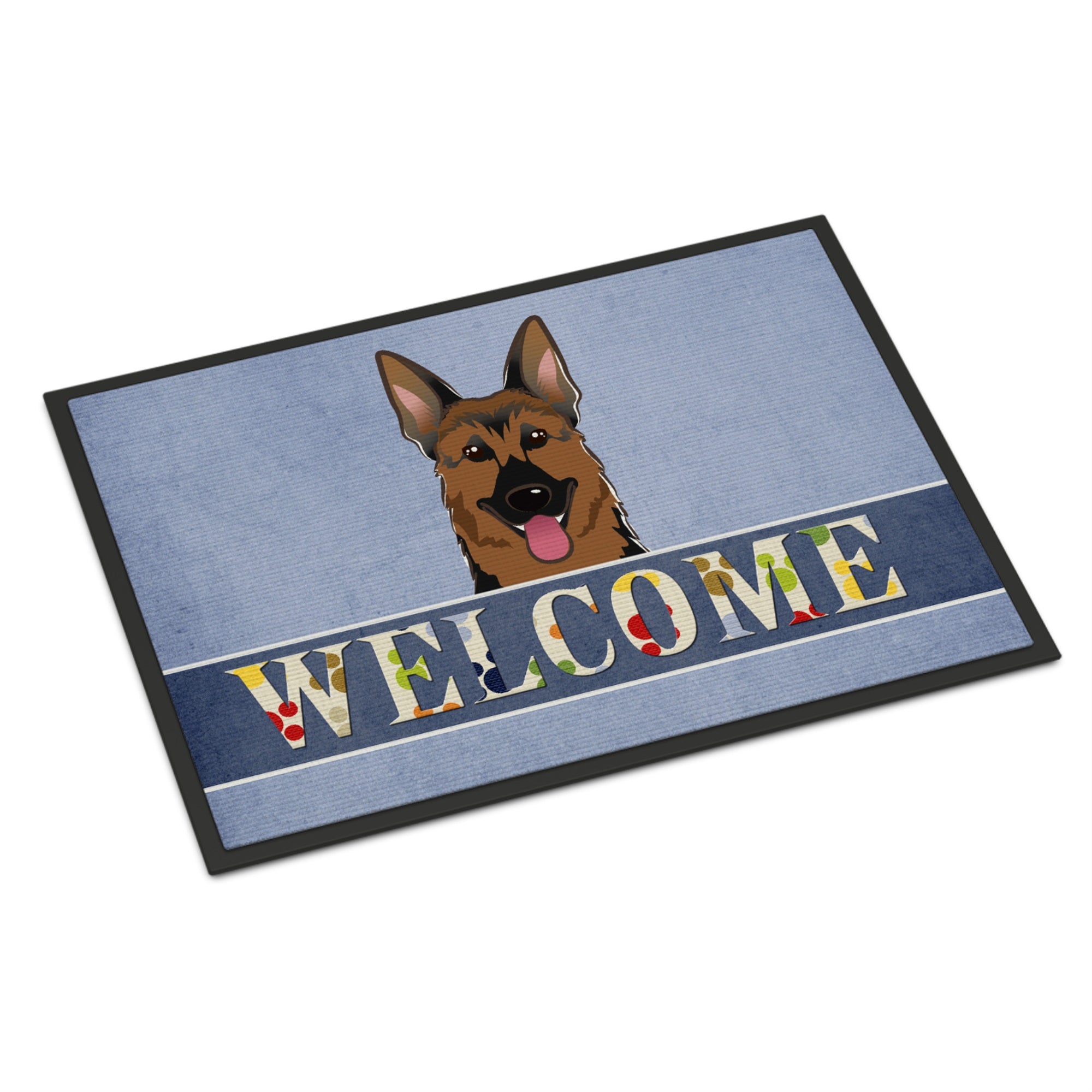 'Caroline'S Treasures Bb1397Mat German Shepherd Welcome Indoor Or Outdoor Mat, 18 X 27'''', Multicolor''