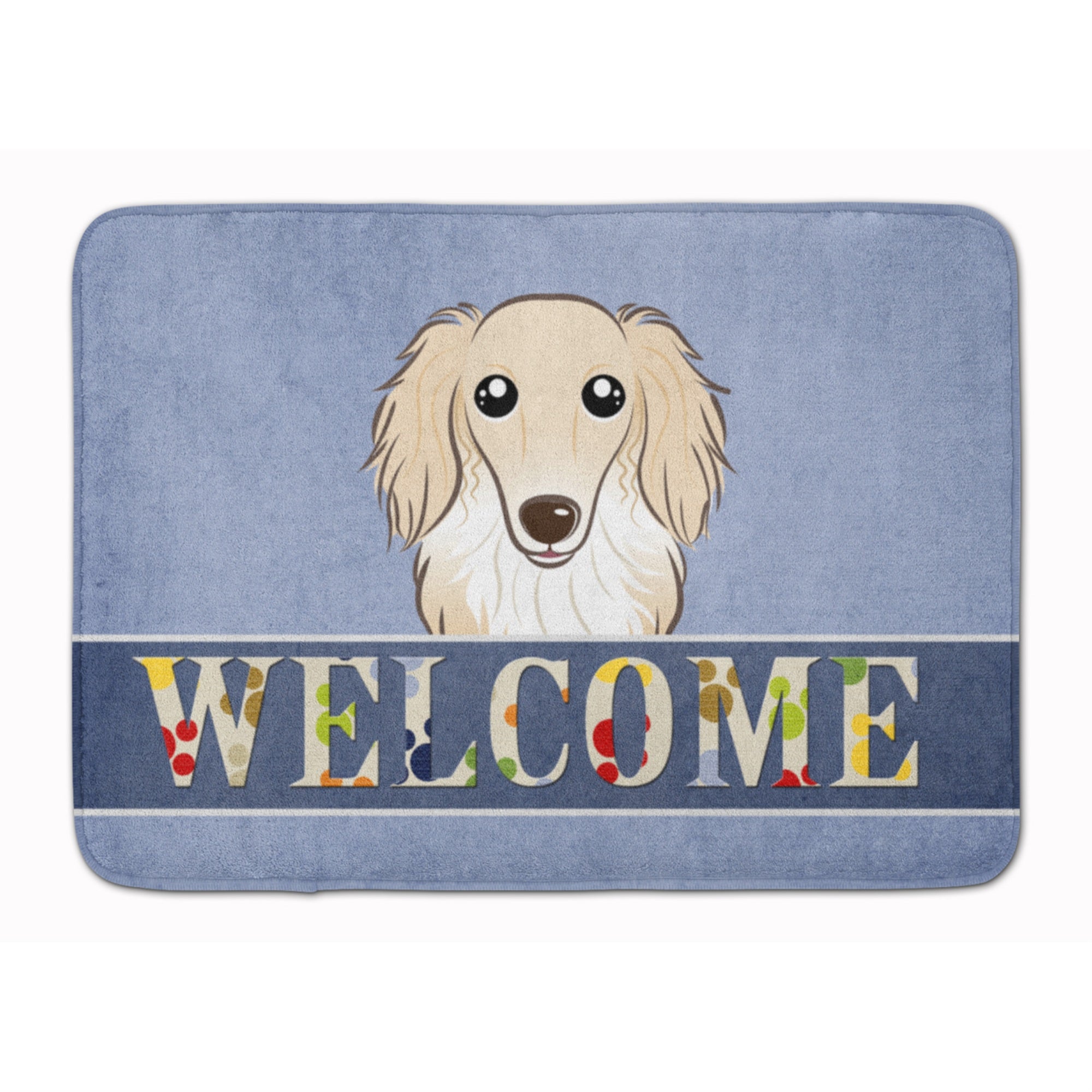 'Caroline'S Treasures Longhair Creme Dachshund Welcome Floor Mat, 19'''' X 27'''', Multicolor''