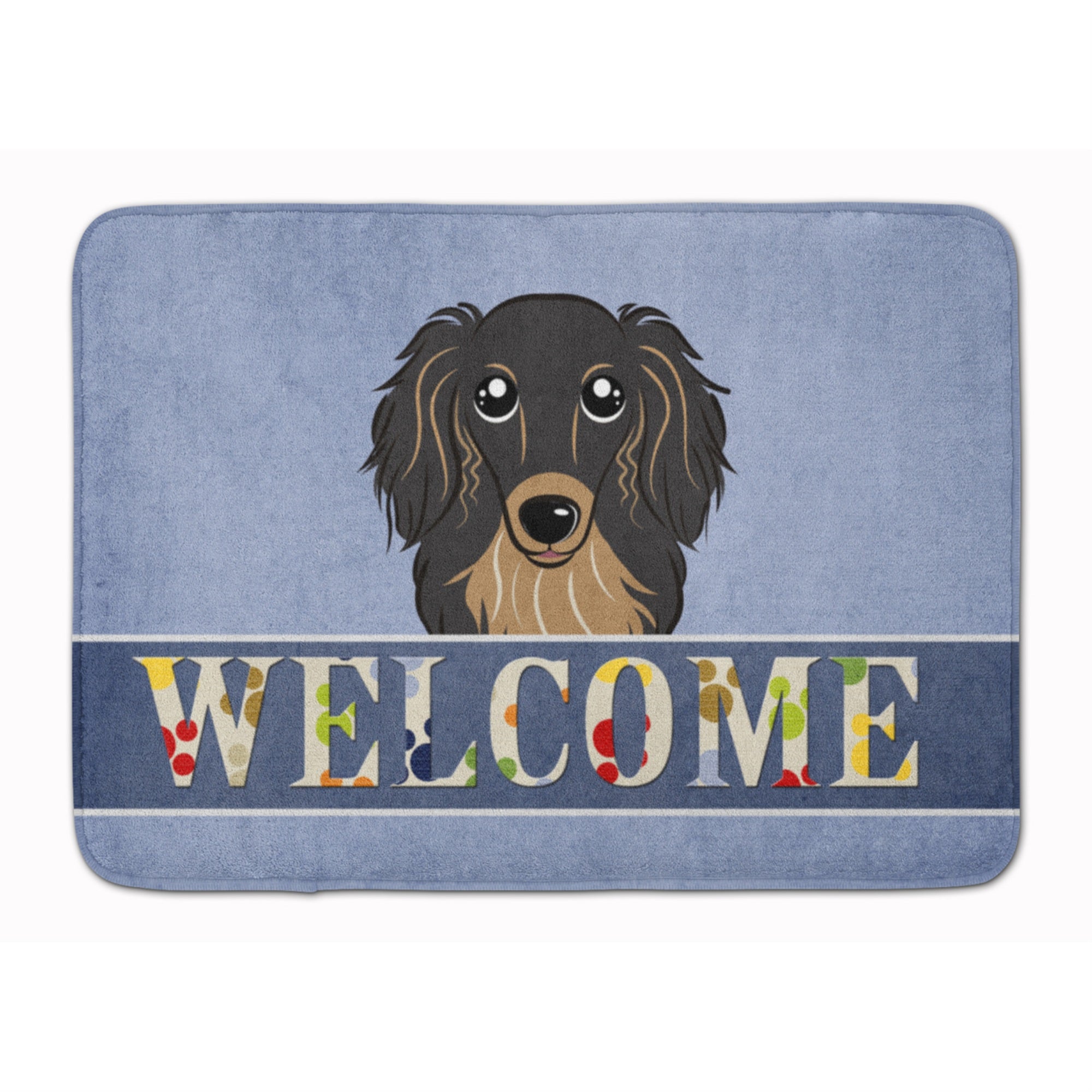 'Caroline'S Treasures Longhair Black Tan Dachshund Welcome Floor Mat, 19'''' X 27'''', Multicolor''