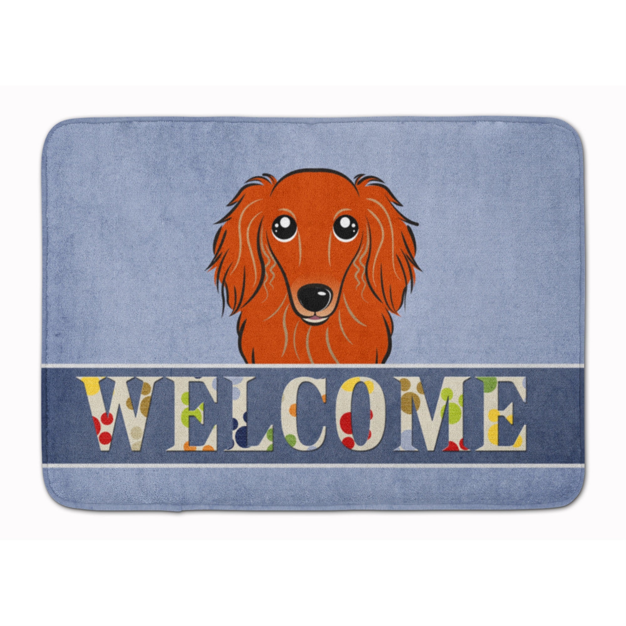 'Caroline'S Treasures Longhair Red Dachshund Welcome Floor Mat, 19'''' X 27'''', Multicolor''