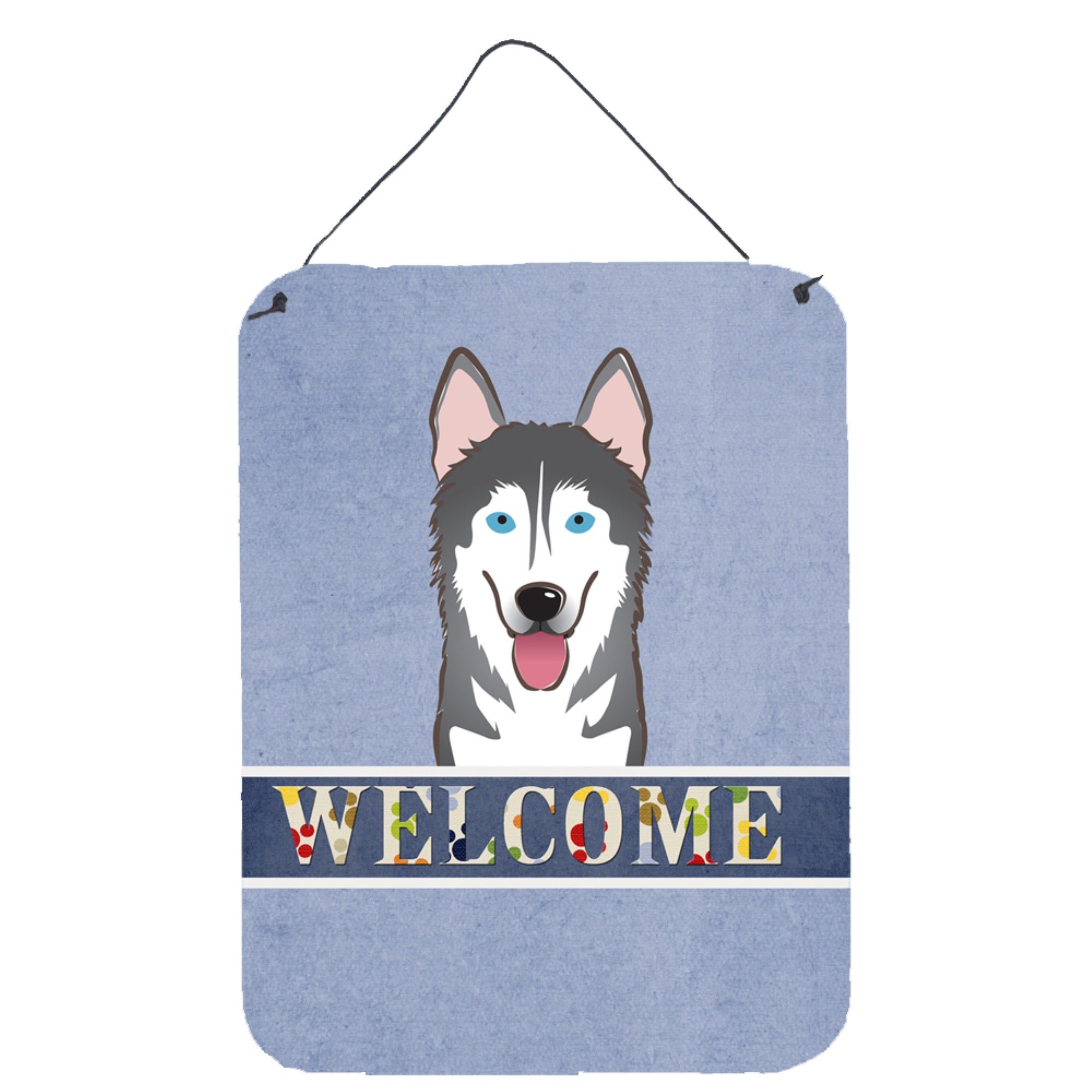 'Caroline'S Treasures Bb1404Ds1216 Alaskan Malamute Welcome Wall Or Door Hanging Prints, 16 X 12'''', Multicolor''