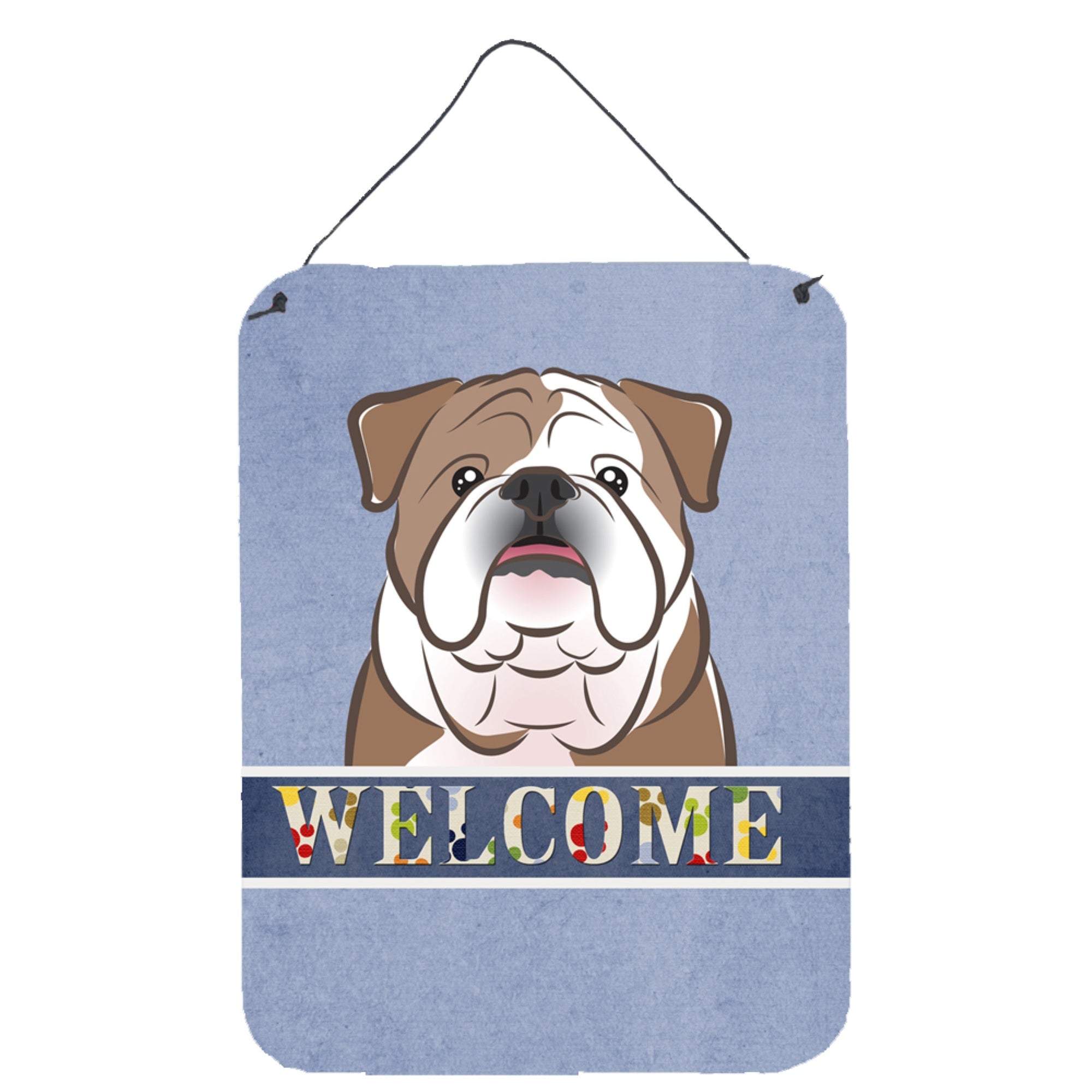 'Caroline'S Treasures Bb1405Ds1216 English Bulldog Welcome Wall Or Door Hanging Prints, 16 X 12'''', Multicolor''