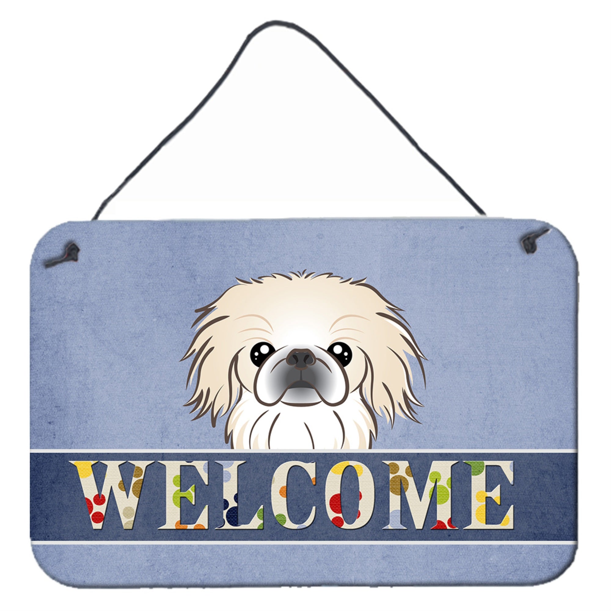 'Caroline'S Treasures Bb1407Ds812 Pekingese Welcome Wall Or Door Hanging Prints, 8 X 12'''', Multicolor''