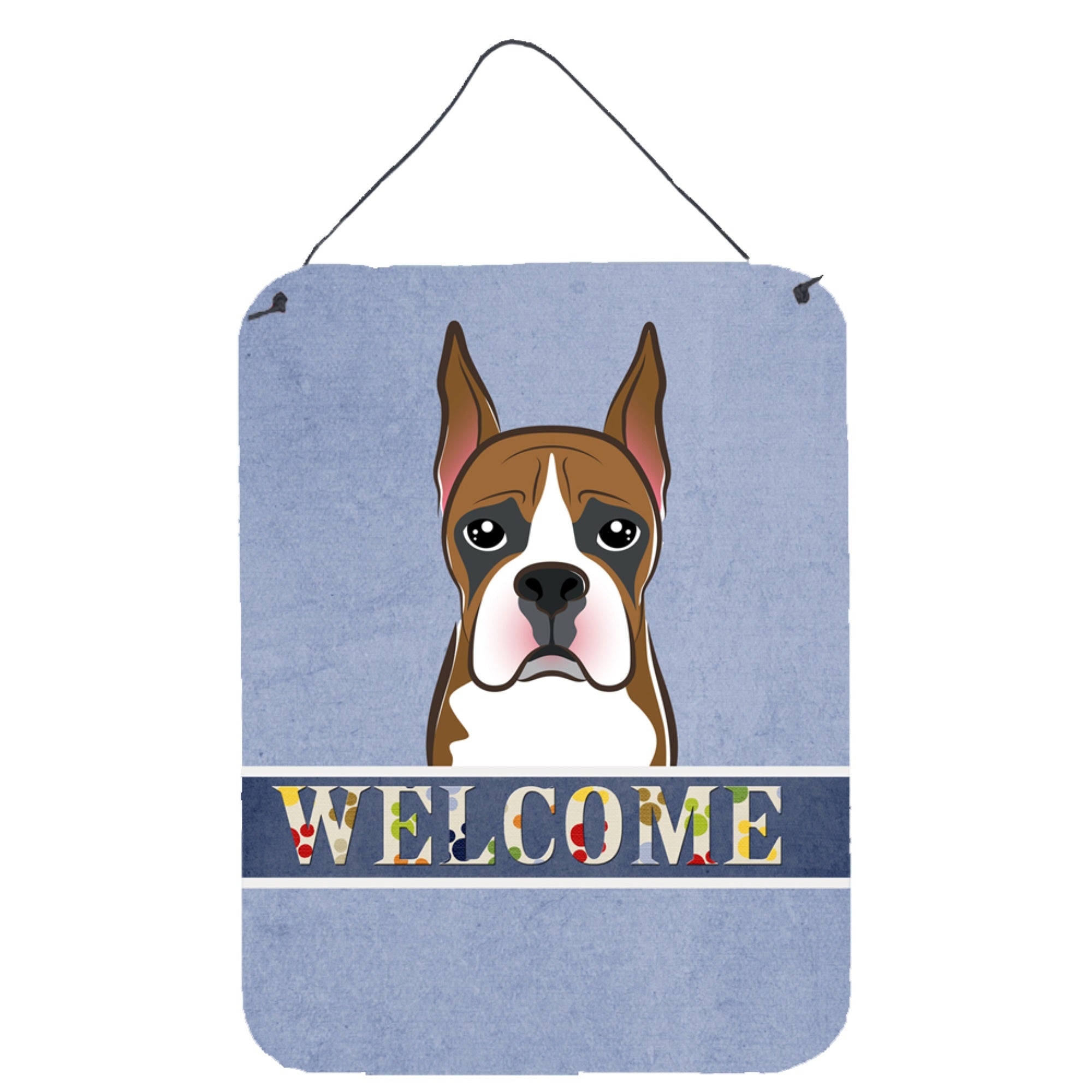 'Caroline'S Treasures Bb1409Ds1216 Boxer Welcome Wall Or Door Hanging Prints, 16 X 12'''', Multicolor''