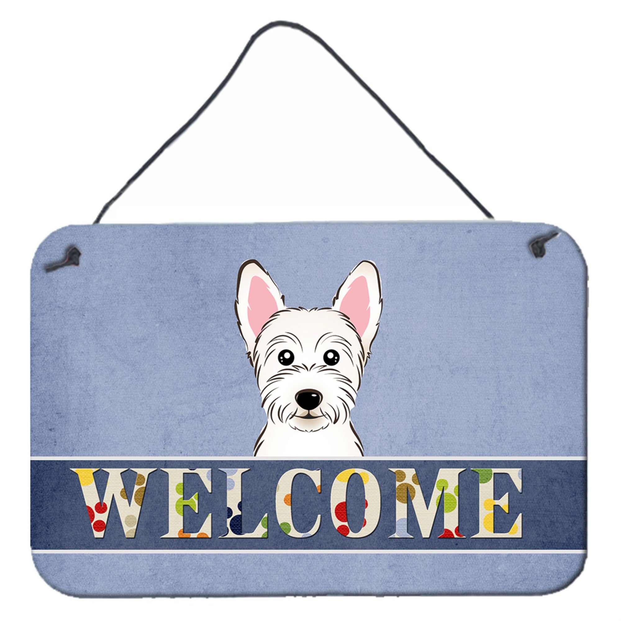 'Caroline'S Treasures Bb1412Ds812 Westie Welcome Wall Or Door Hanging Prints, 8 X 12'''', Multicolor''