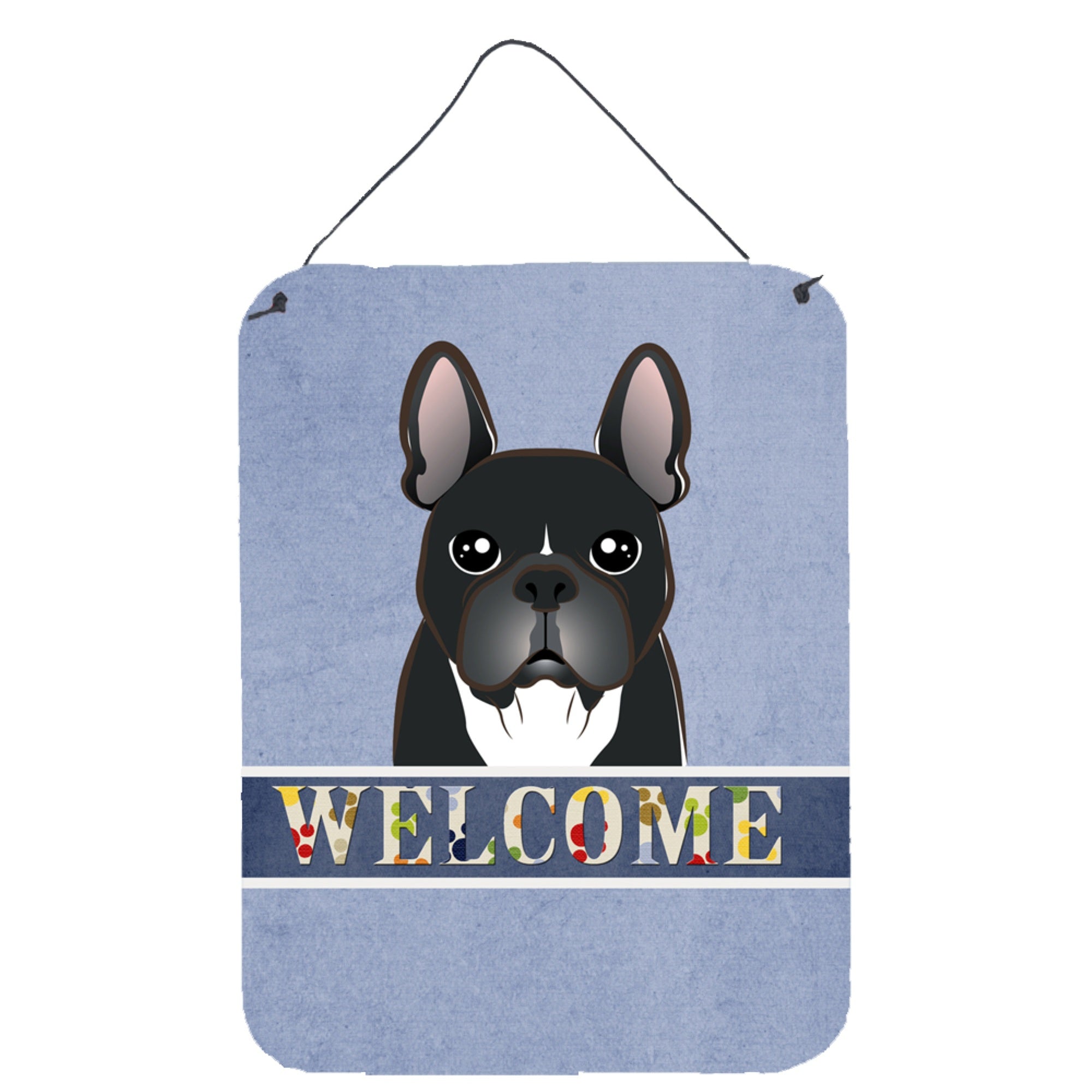 'Caroline'S Treasures Bb1413Ds1216 French Bulldog Welcome Wall Or Door Hanging Prints, 16 X 12'''', Multicolor''