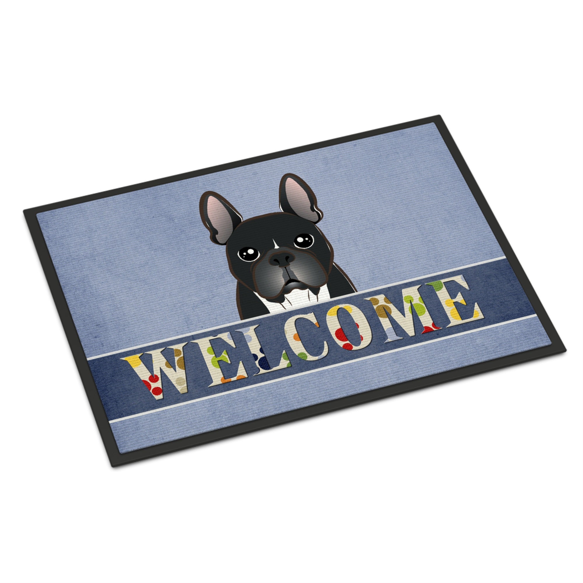 'Caroline'S Treasures Bb1413Jmat French Bulldog Welcome Indoor Or Outdoor Mat, 24 X 36'''', Multicolor''
