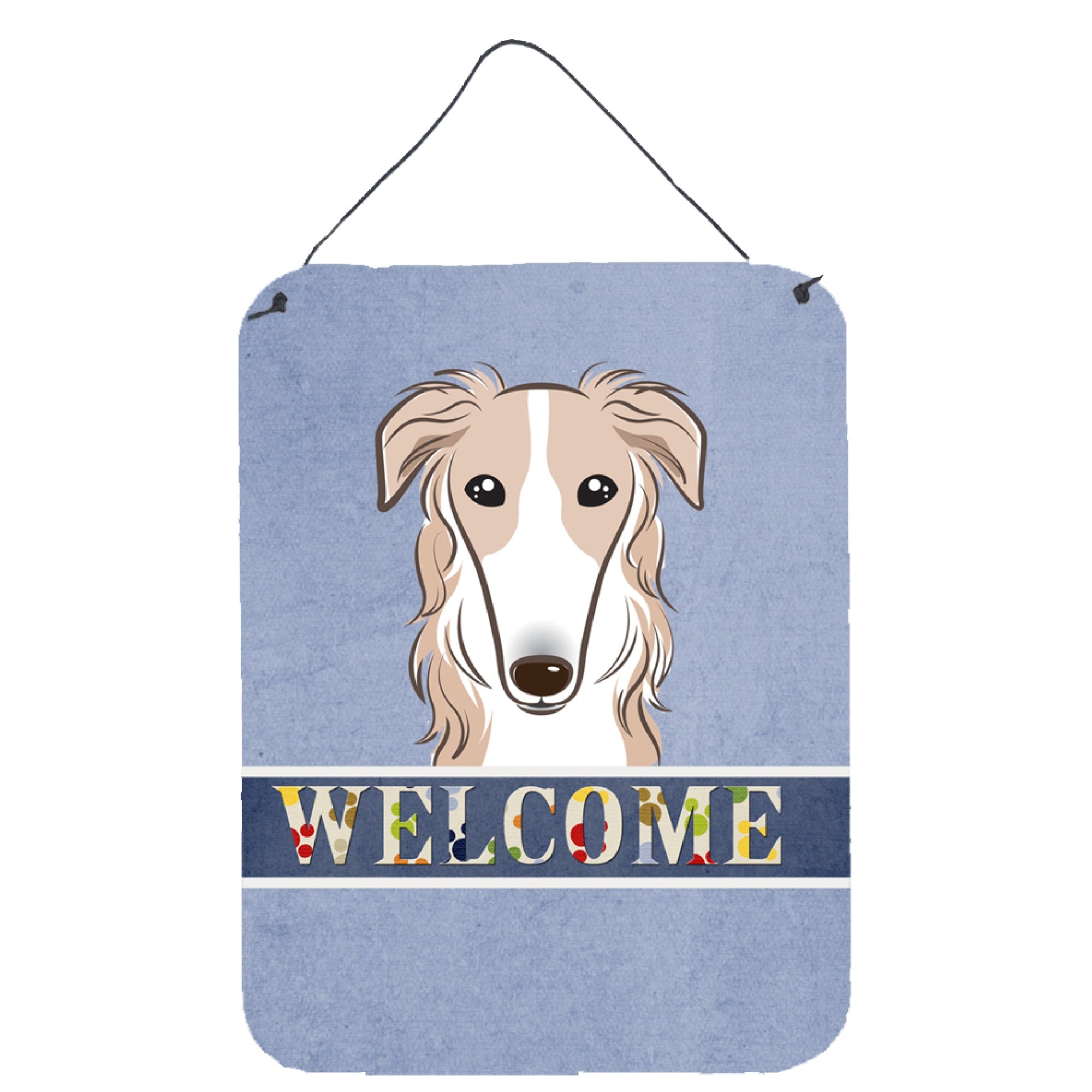 'Caroline'S Treasures Bb1414Ds1216 Borzoi Welcome Wall Or Door Hanging Prints, 16 X 12'''', Multicolor''