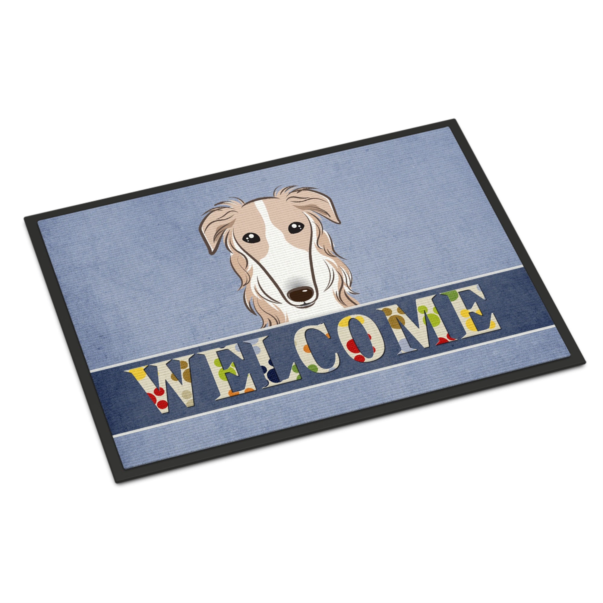 'Caroline'S Treasures Bb1414Mat Borzoi Welcome Indoor Or Outdoor Mat, 18 X 27'''', Multicolor''