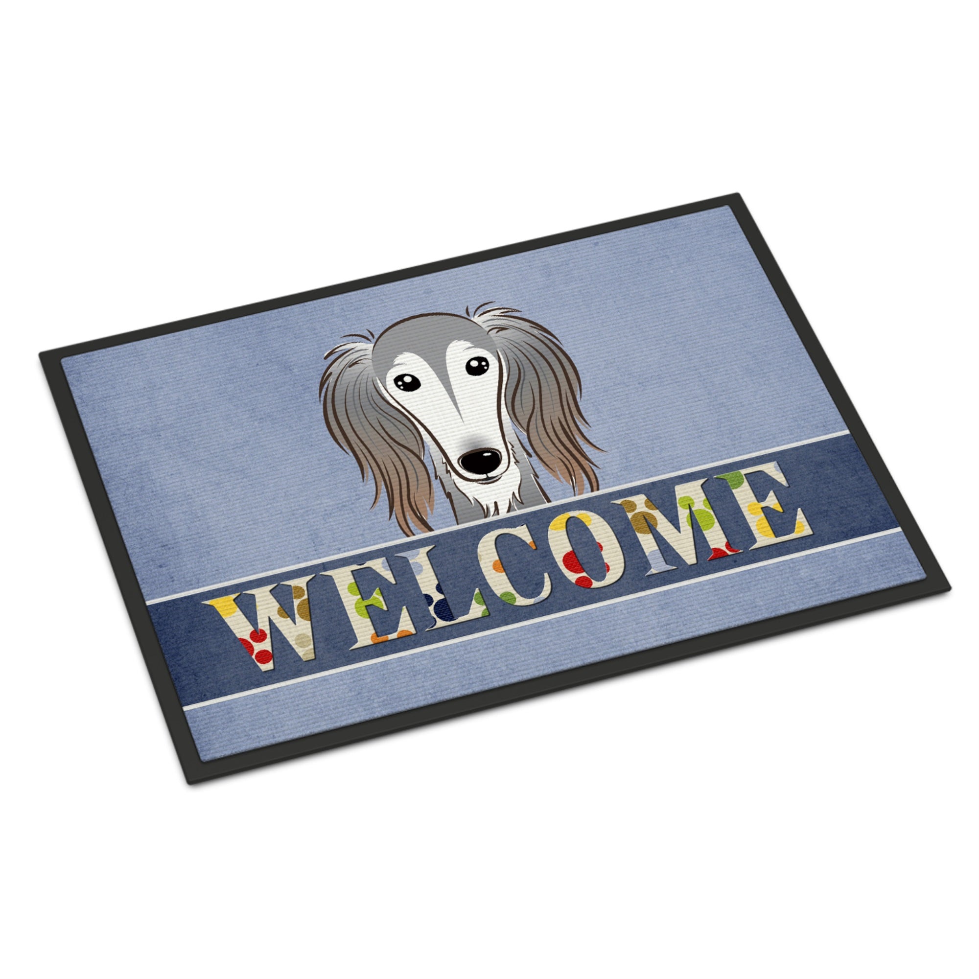 'Caroline'S Treasures Bb1415Jmat Saluki Welcome Indoor Or Outdoor Mat, 24 X 36'''', Multicolor''