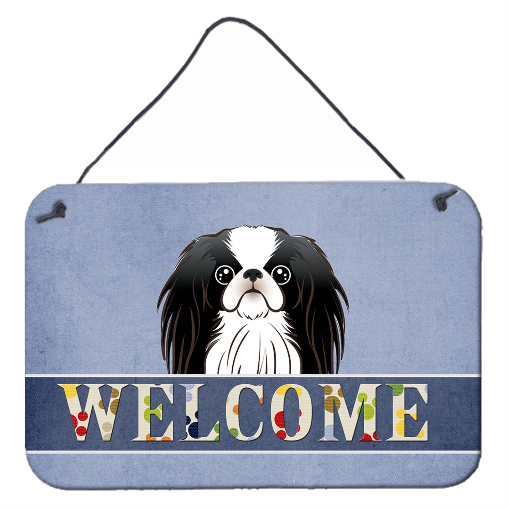 'Caroline'S Treasures Bb1416Ds812 Japanese Chin Welcome Wall Or Door Hanging Prints, 8 X 12'''', Multicolor''