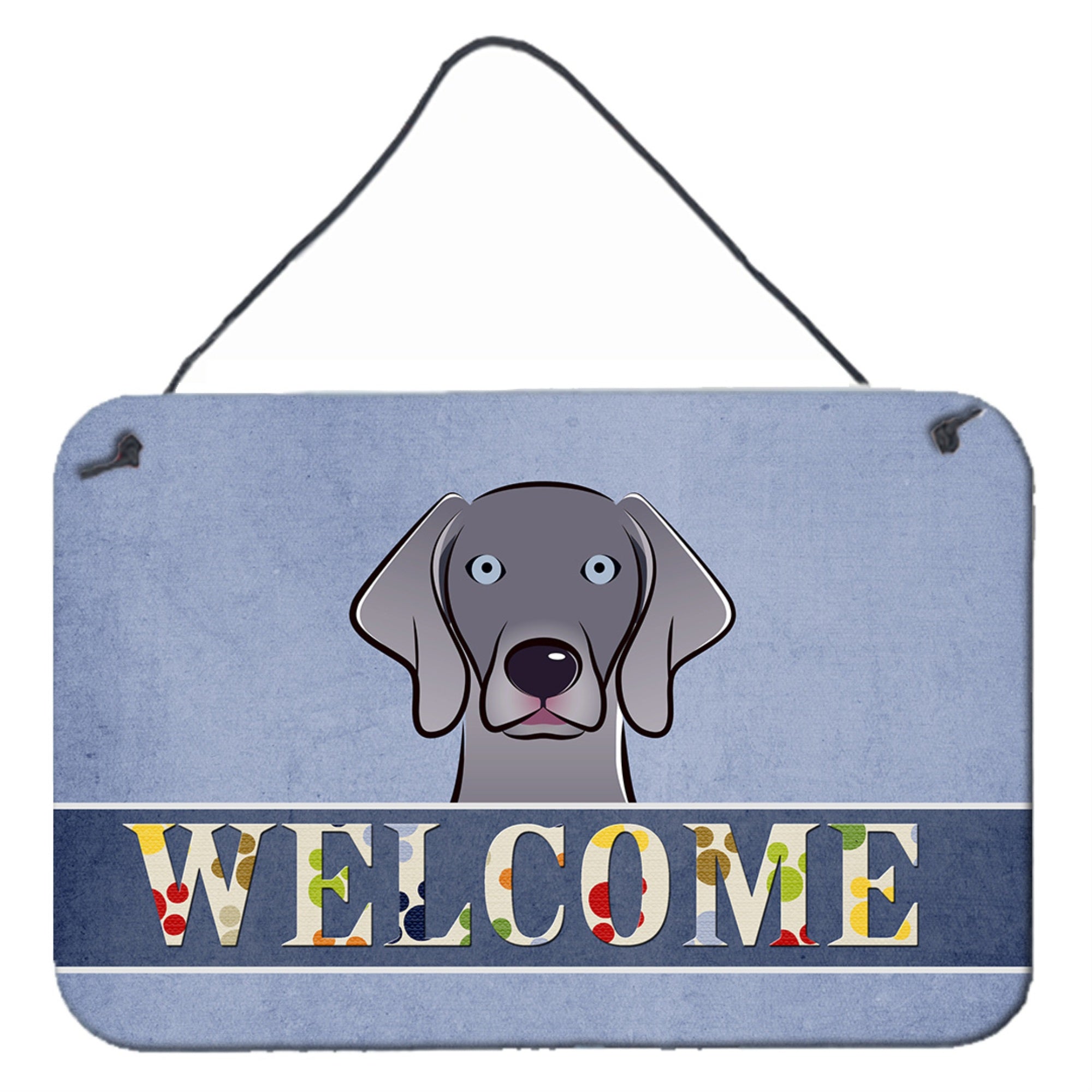 'Caroline'S Treasures Bb1417Ds812 Weimaraner Welcome Wall Or Door Hanging Prints, 8 X 12'''', Multicolor''