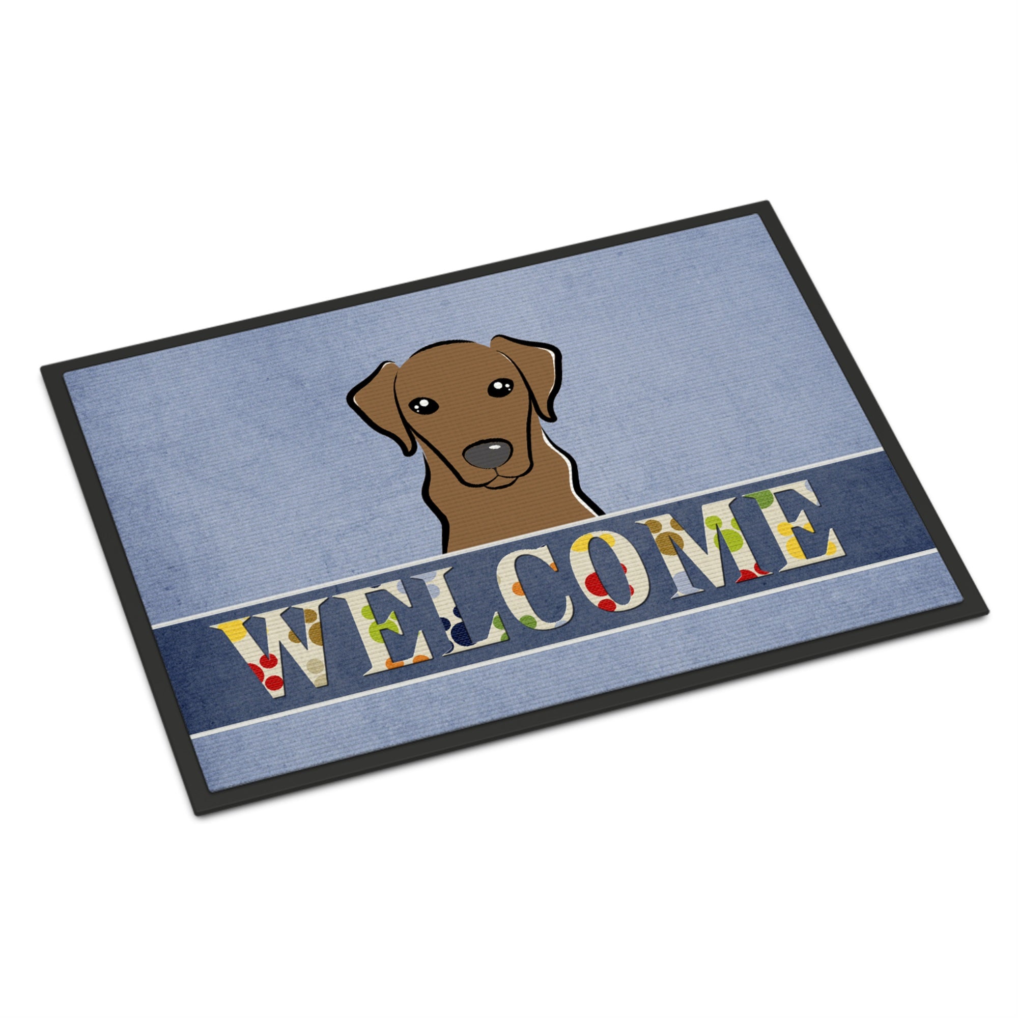 'Caroline'S Treasures Bb1420Mat Chocolate Labrador Welcome Indoor Or Outdoor Mat, 18 X 27'''', Multicolor''