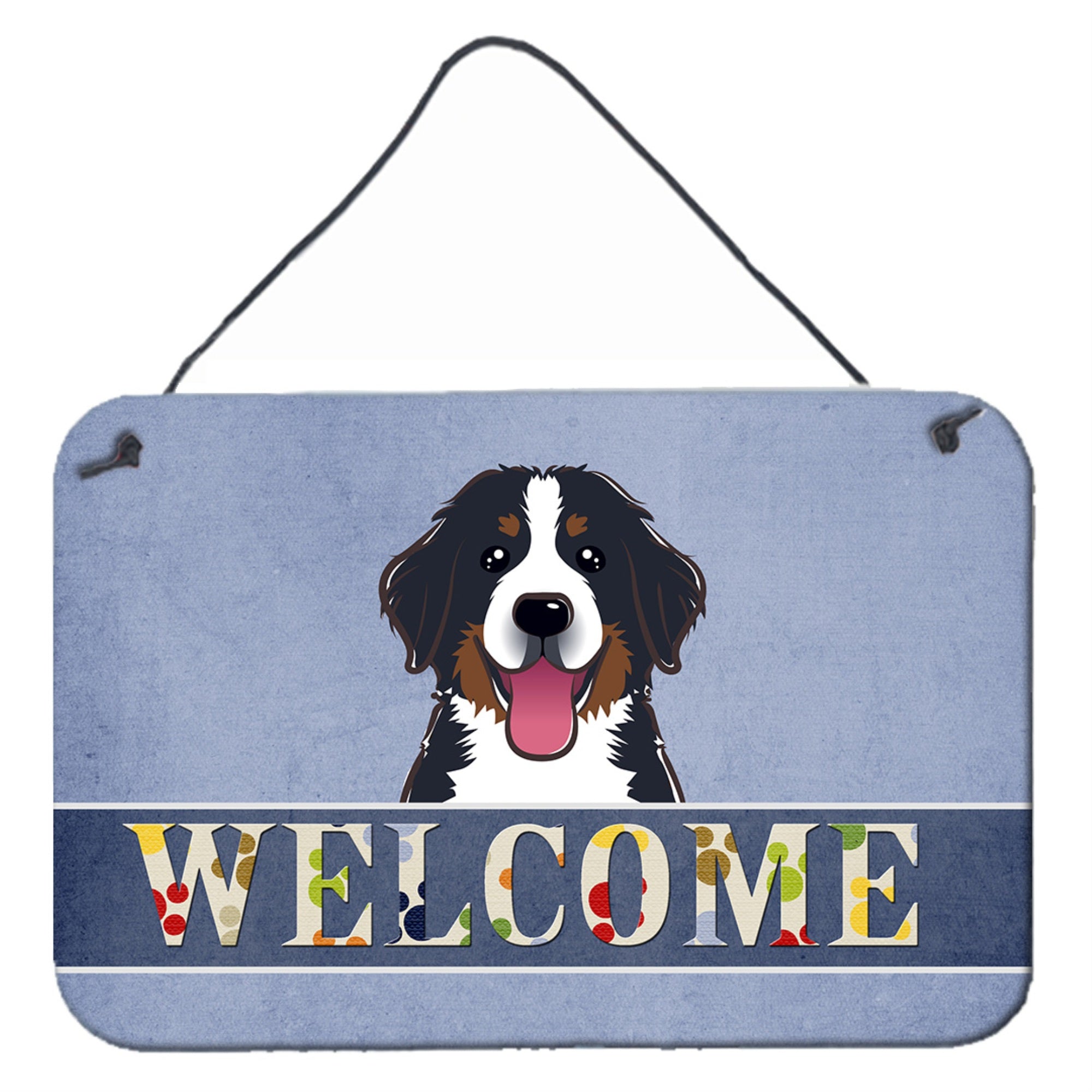 'Caroline'S Treasures Bb1423Ds812 Bernese Mountain Dog Welcome Wall Or Door Hanging Prints, 8 X 12'''', Multicolor''