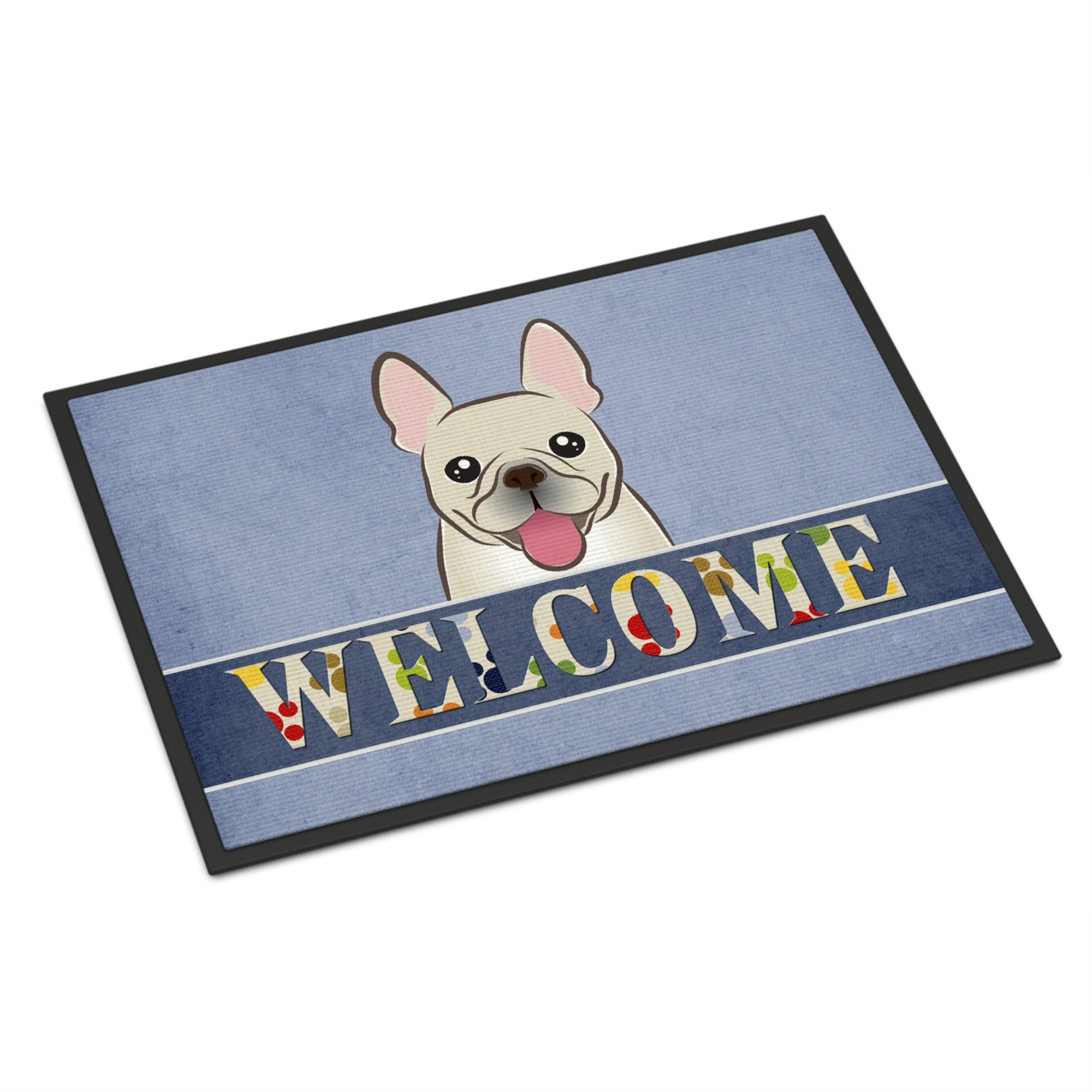 'Caroline'S Treasures Bb1424Jmat French Bulldog Welcome Indoor Or Outdoor Mat, 24 X 36'''', Multicolor''