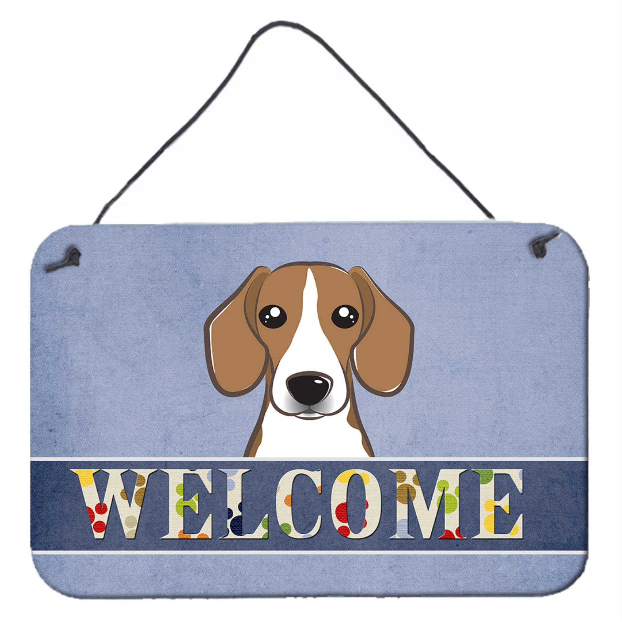 'Caroline'S Treasures Bb1425Ds812 Beagle Welcome Wall Or Door Hanging Prints, 8 X 12'''', Multicolor''