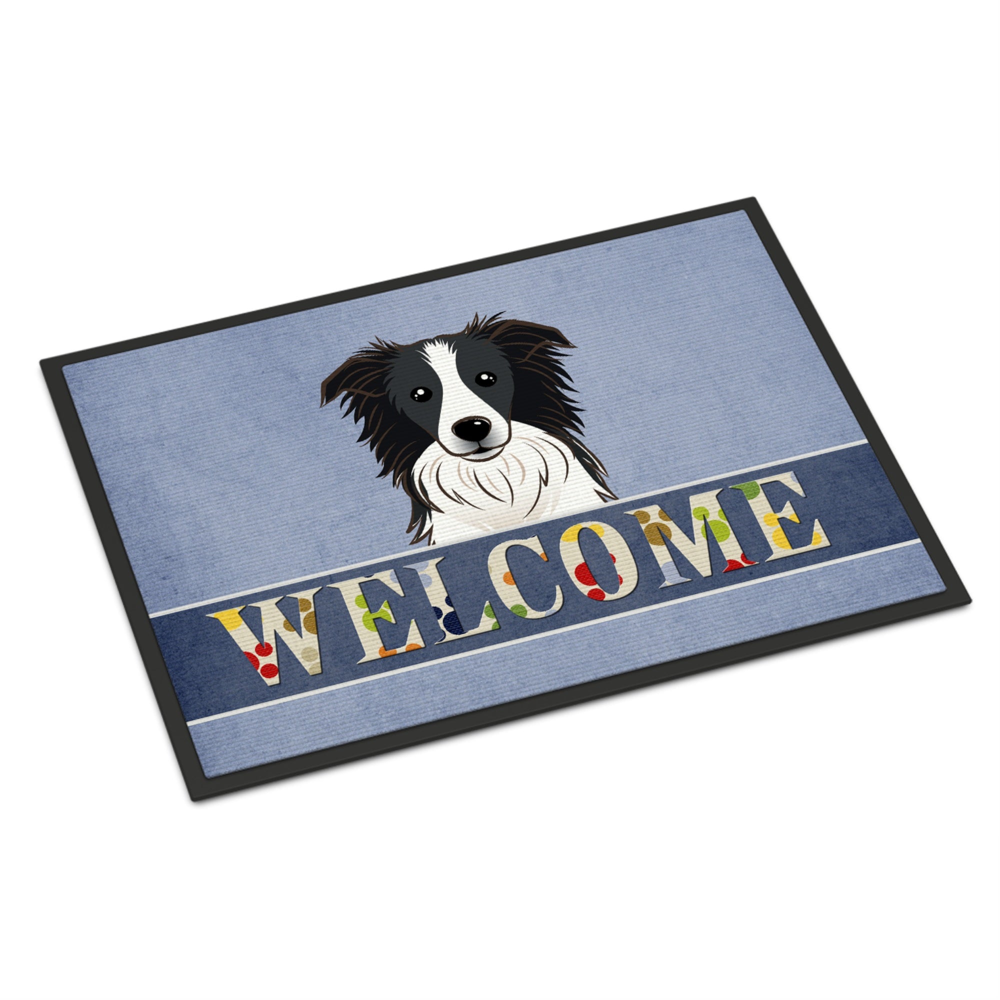 'Caroline'S Treasures Bb1427Jmat Border Collie Welcome Indoor Or Outdoor Mat, 24 X 36'''', Multicolor''