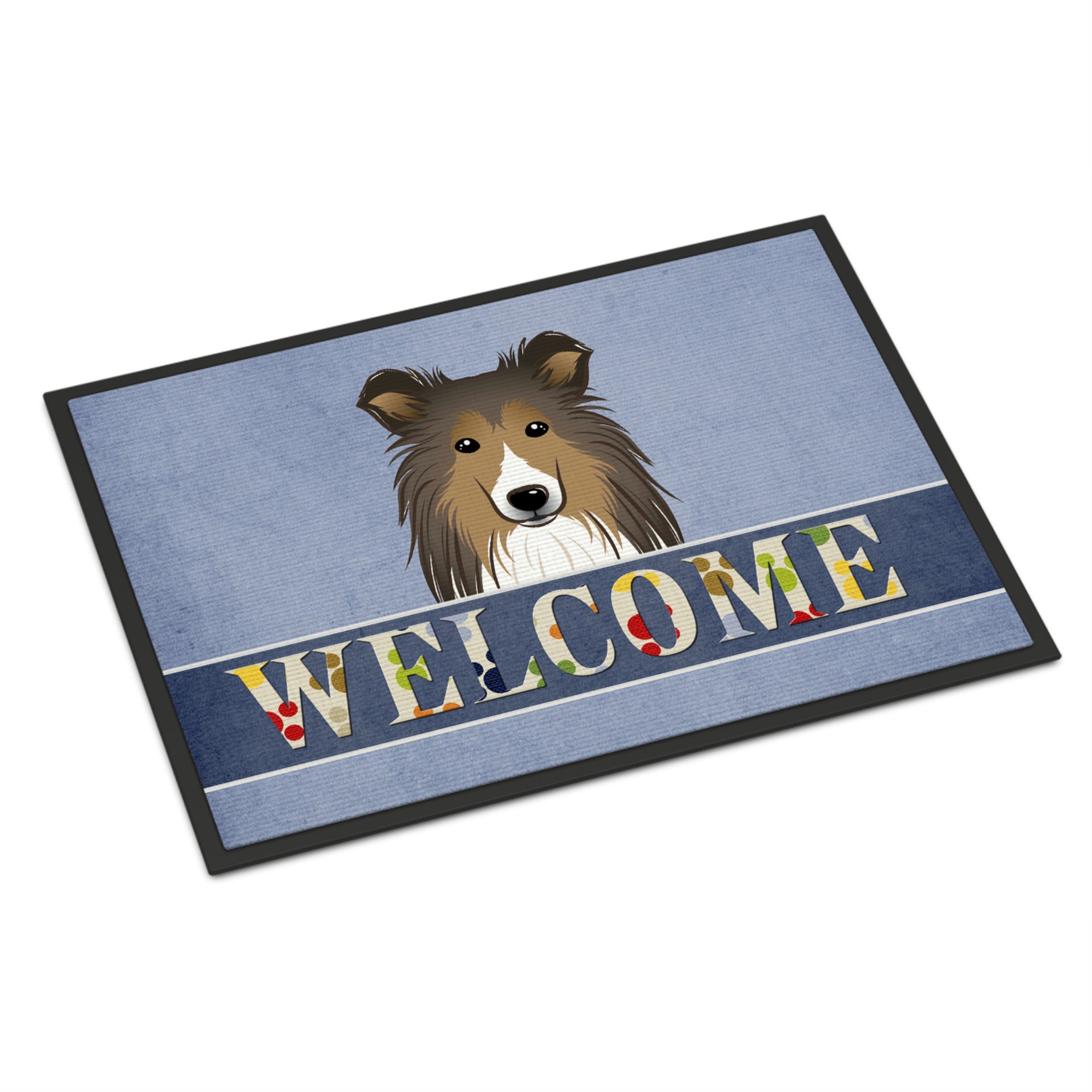 'Caroline'S Treasures Bb1428Jmat Sheltie Welcome Indoor Or Outdoor Mat, 24 X 36'''', Multicolor''
