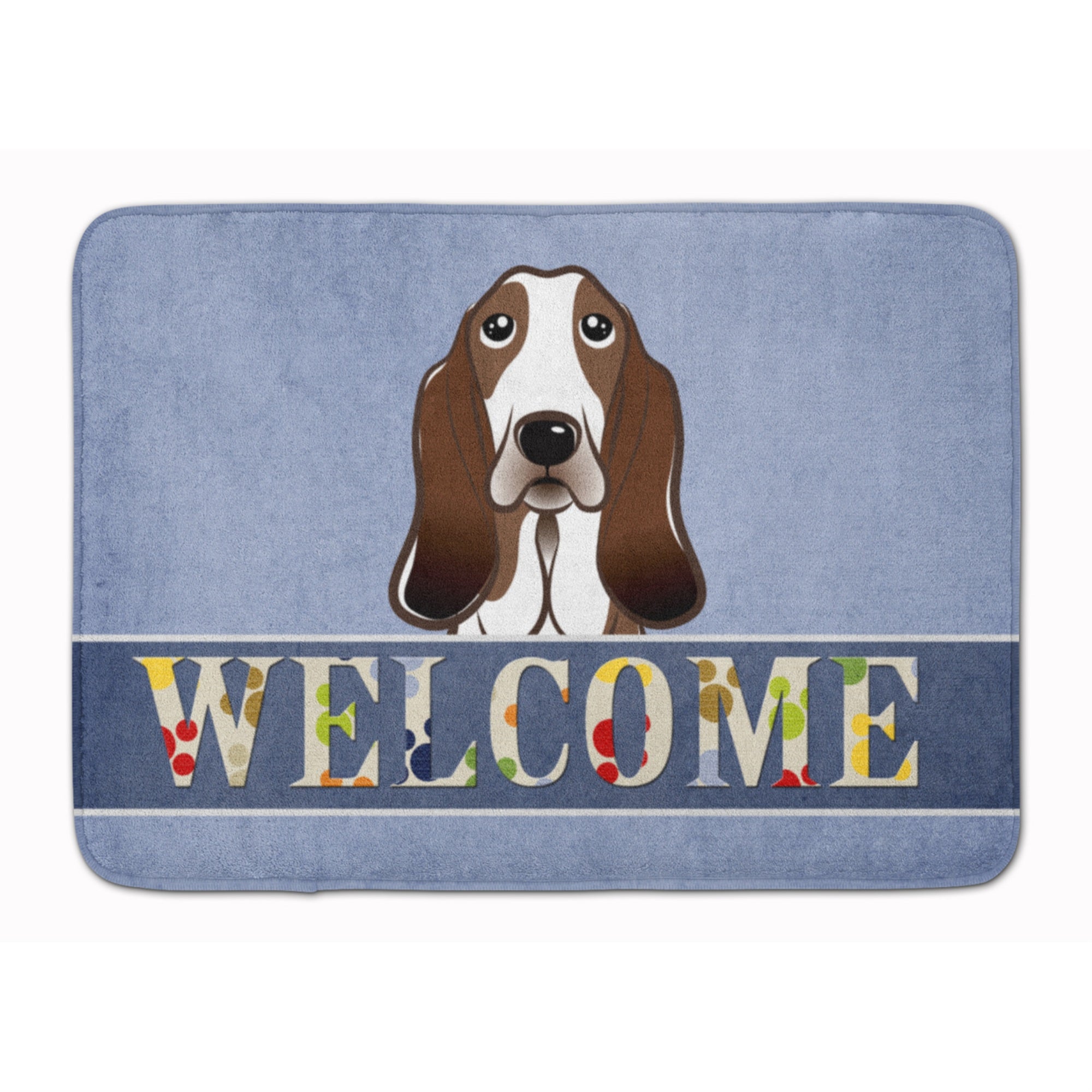 'Caroline'S Treasures Basset Hound Welcome Floor Mat, 19'''' X 27'''', Multicolor''