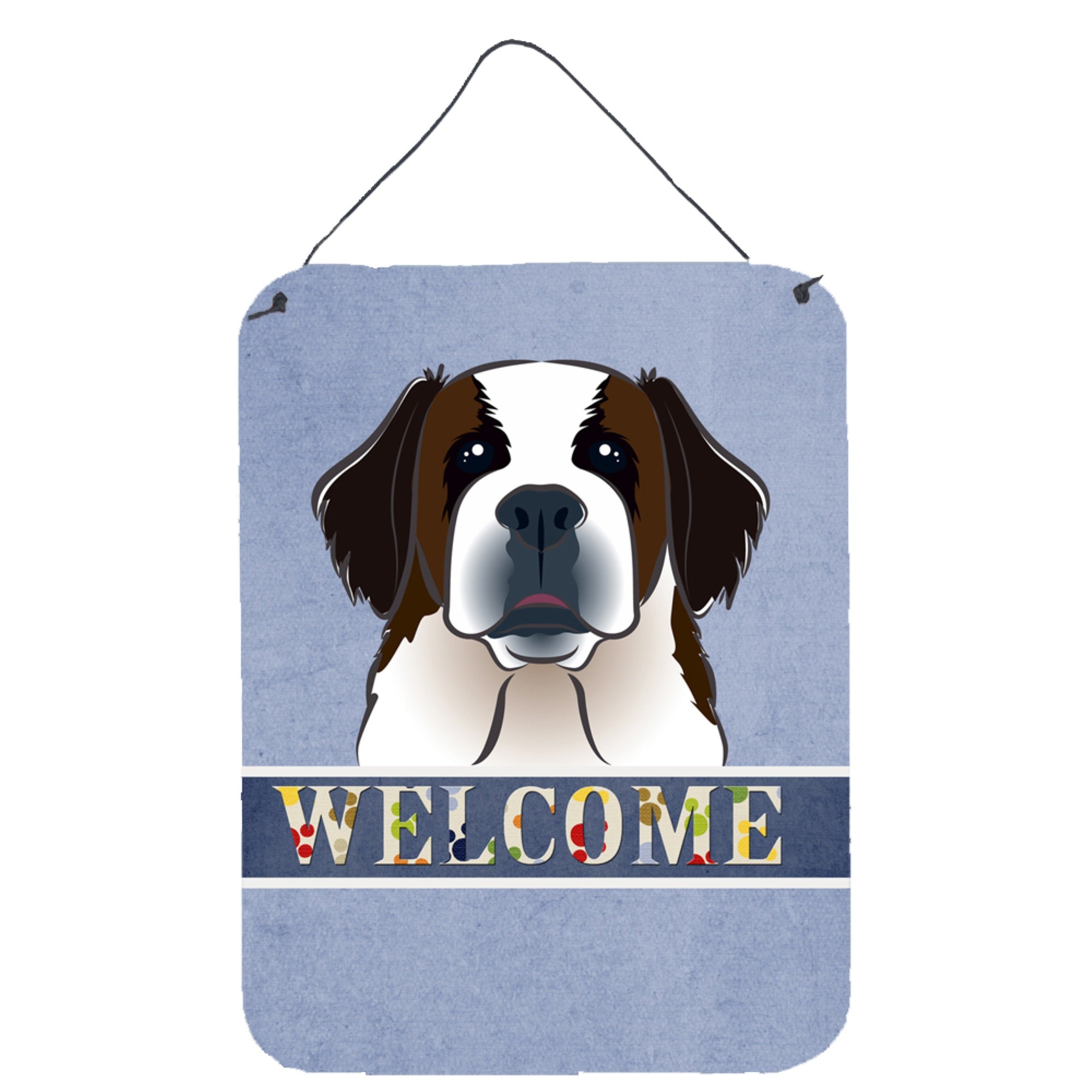'Caroline'S Treasures Bb1432Ds1216 Saint Bernard Welcome Wall Or Door Hanging Prints, 16 X 12'''', Multicolor''