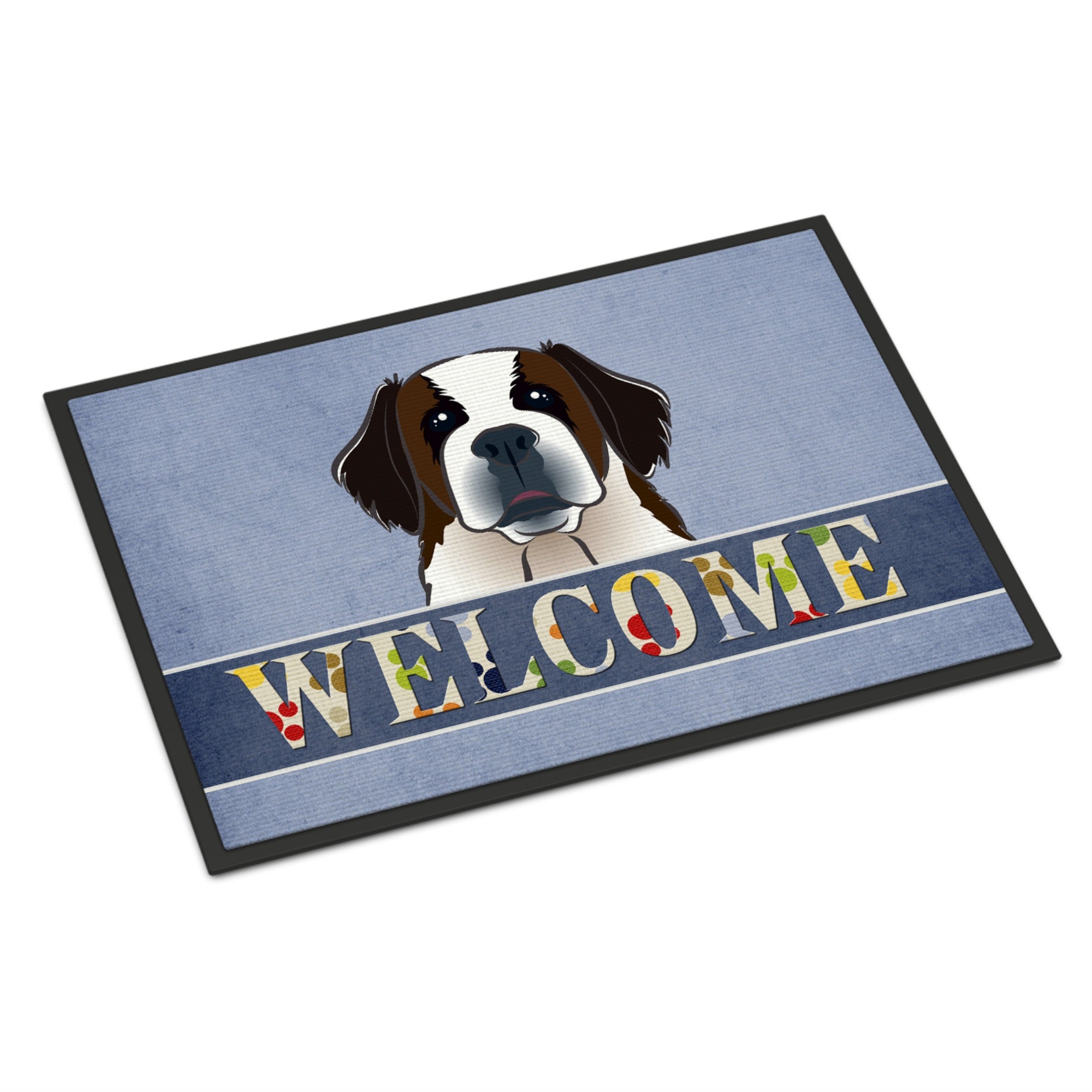 'Caroline'S Treasures Bb1432Mat Saint Bernard Welcome Indoor Or Outdoor Mat, 18 X 27'''', Multicolor''