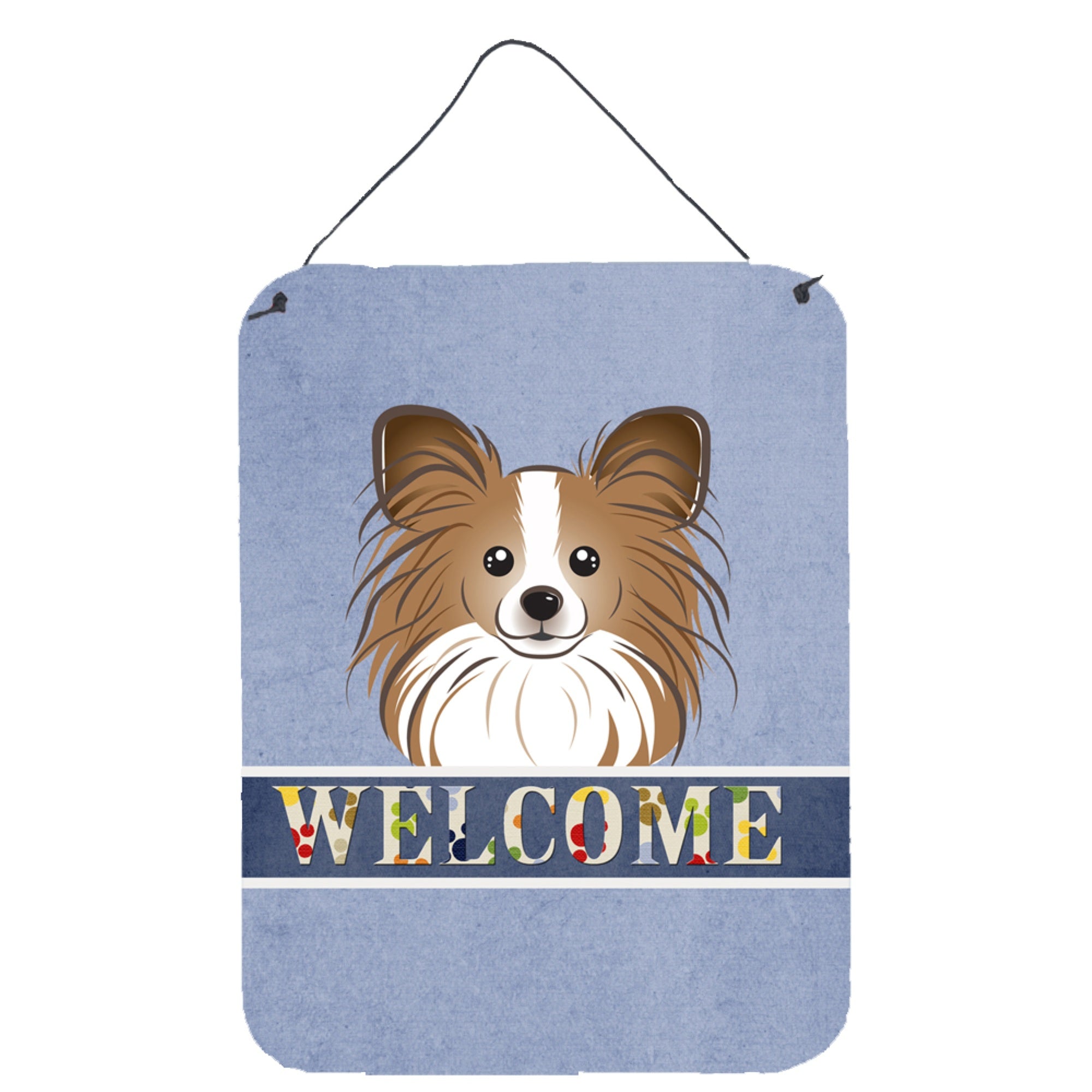 'Caroline'S Treasures Bb1434Ds1216 Papillion Welcome Wall Or Door Hanging Prints, 16 X 12'''', Multicolor''