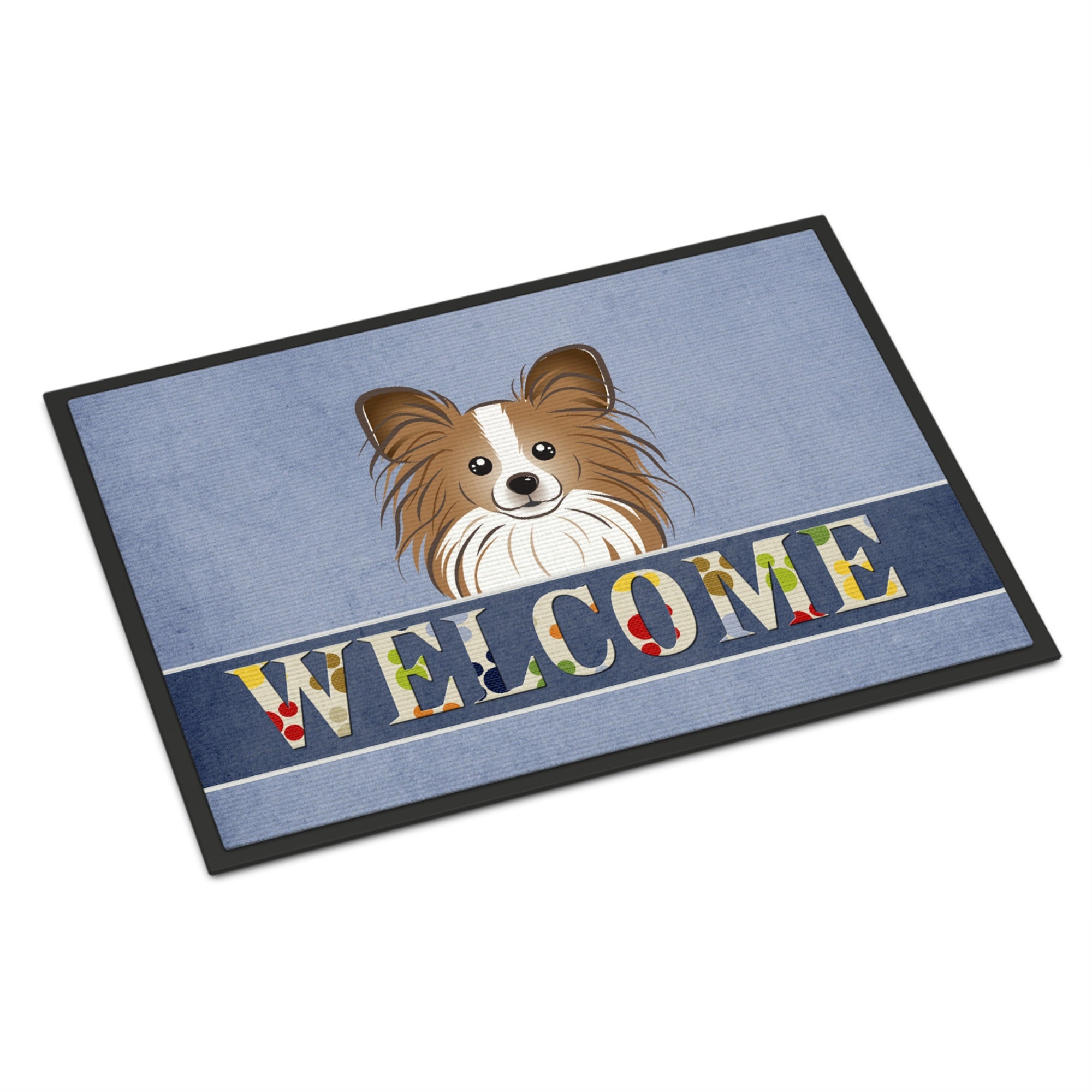 'Caroline'S Treasures Bb1434Jmat Papillon Welcome Indoor Or Outdoor Mat, 24 X 36'''', Multicolor''