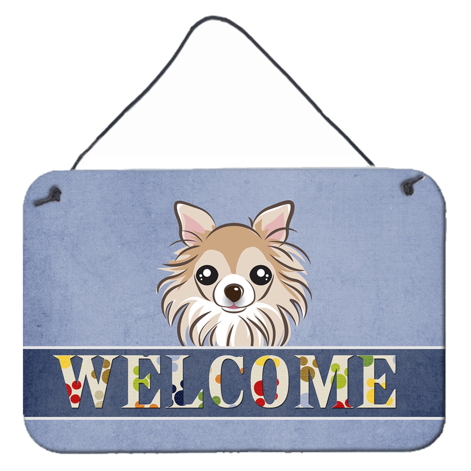 'Caroline'S Treasures Bb1437Ds812 Chihuahua Welcome Wall Or Door Hanging Prints, 8 X 12'''', Multicolor''