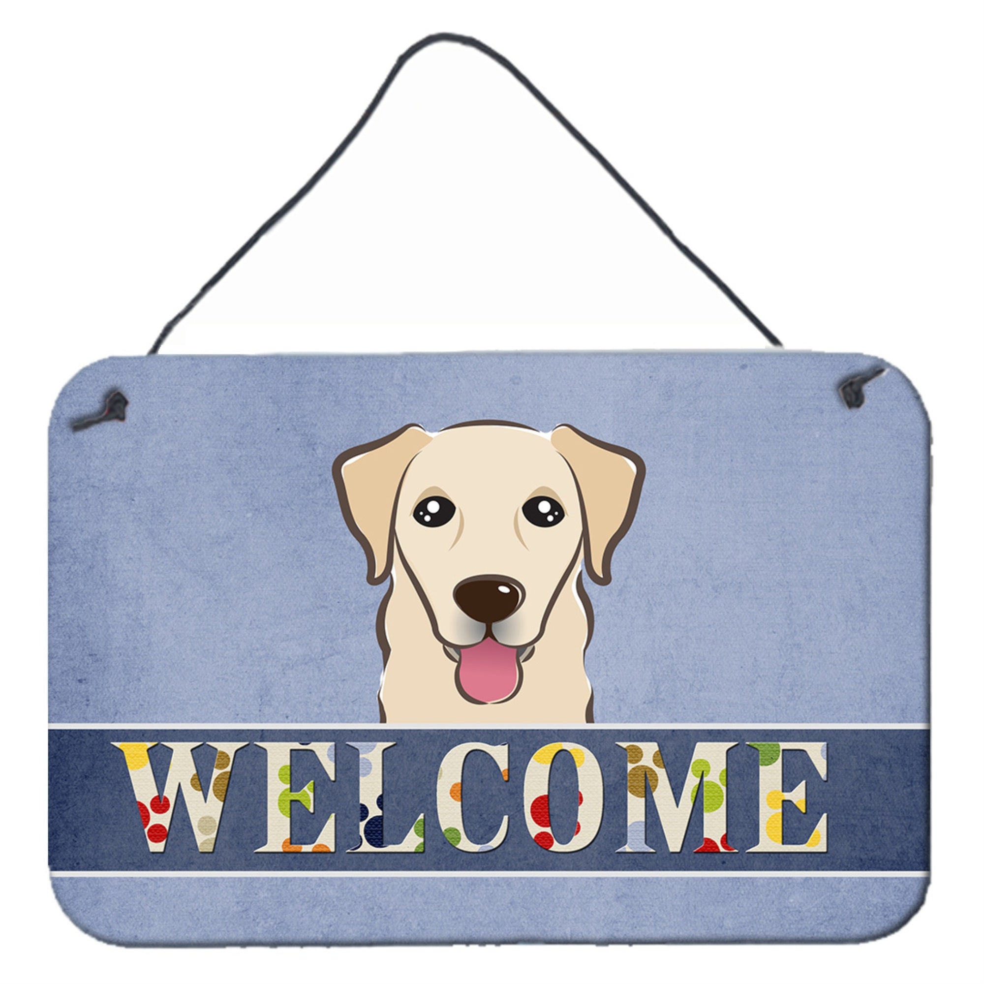 'Caroline'S Treasures Bb1438Ds812 Golden Retriever Welcome Wall Or Door Hanging Prints, 8 X 12'''', Multicolor''