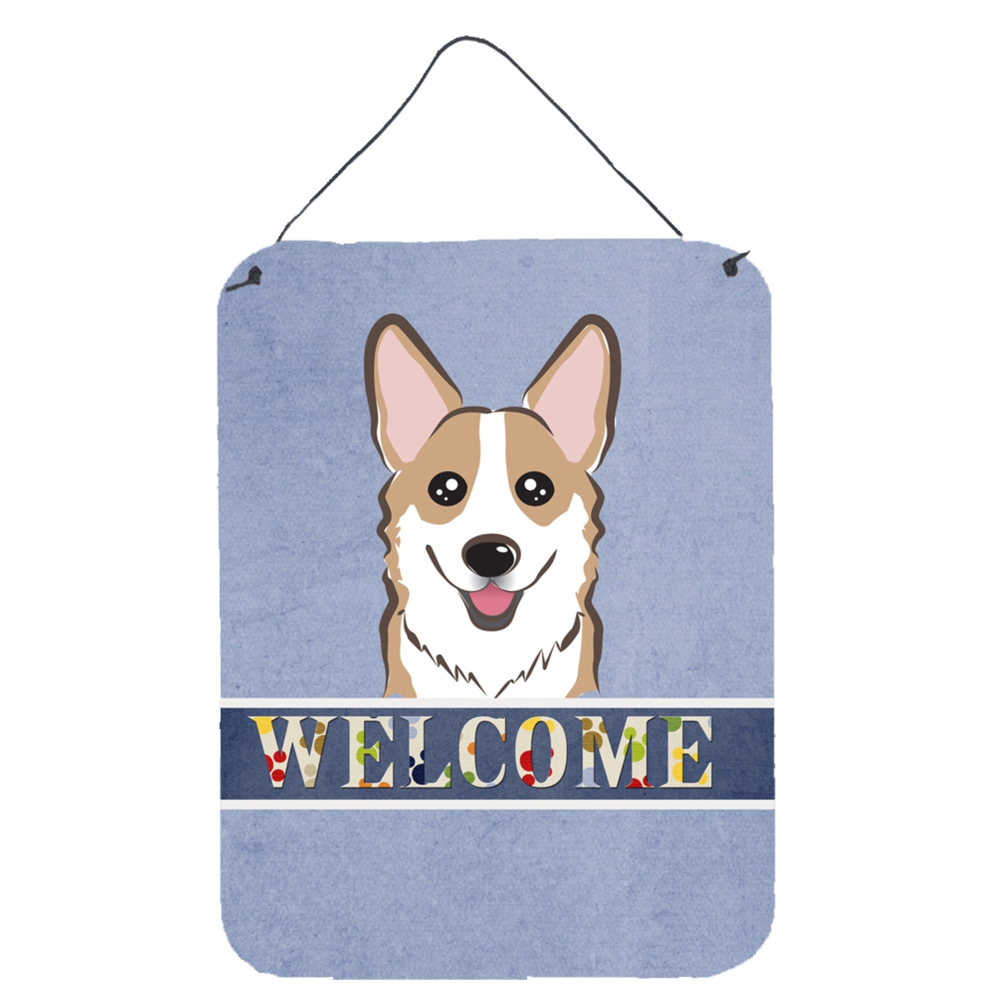 'Caroline'S Treasures Bb1439Ds1216 Sable Corgi Welcome Wall Or Door Hanging Prints, 16 X 12'''', Multicolor''