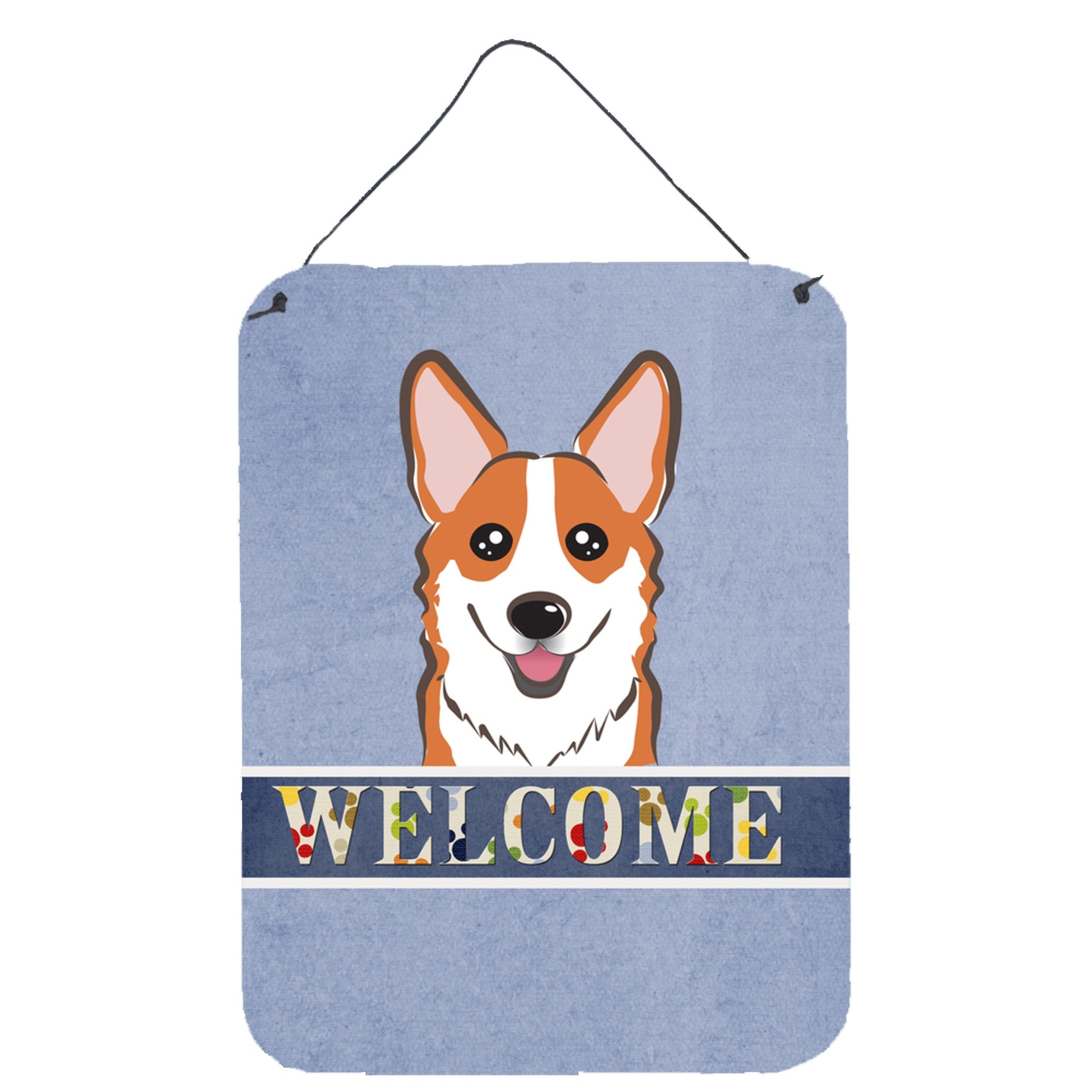 'Caroline'S Treasures Bb1440Ds1216 Red Corgi Welcome Wall Or Door Hanging Prints, 16 X 12'''', Multicolor''