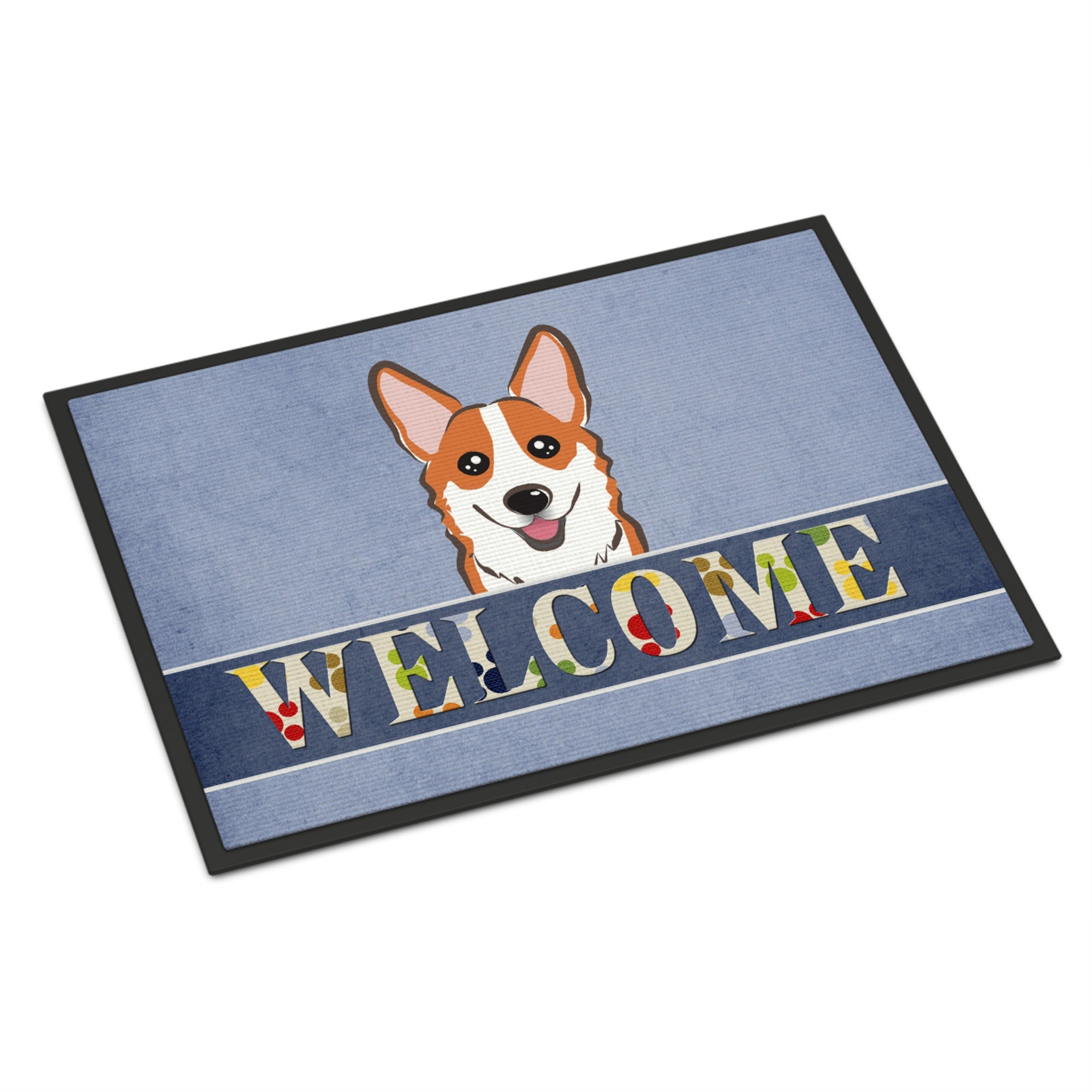 'Caroline'S Treasures Bb1440Jmat Red Corgi Welcome Indoor Or Outdoor Mat, 24 X 36'''', Multicolor''