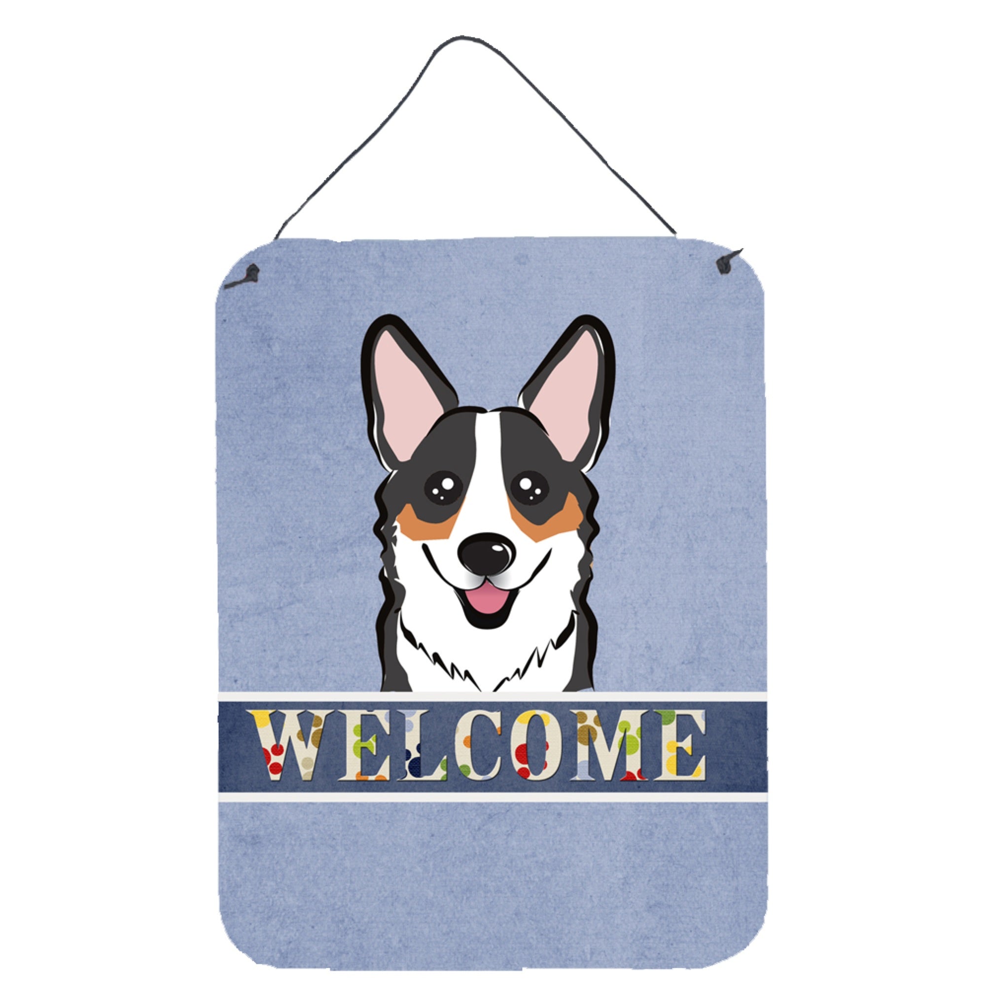 'Caroline'S Treasures Bb1441Ds1216 Tricolor Corgi Welcome Wall Or Door Hanging Prints, 16 X 12'''', Multicolor''