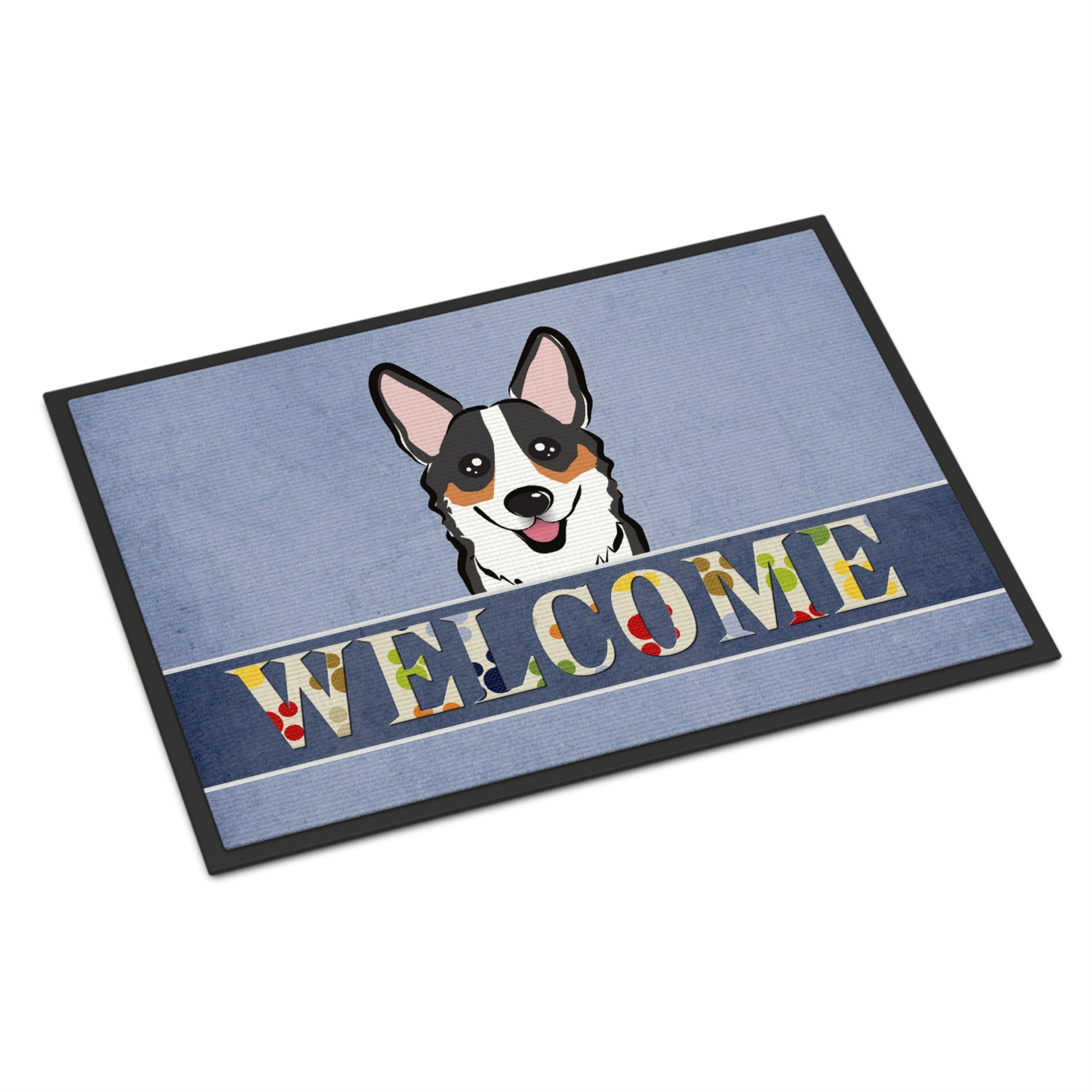 'Caroline'S Treasures Bb1441Mat Tricolor Corgi Welcome Indoor Or Outdoor Mat, 18 X 27'''', Multicolor''