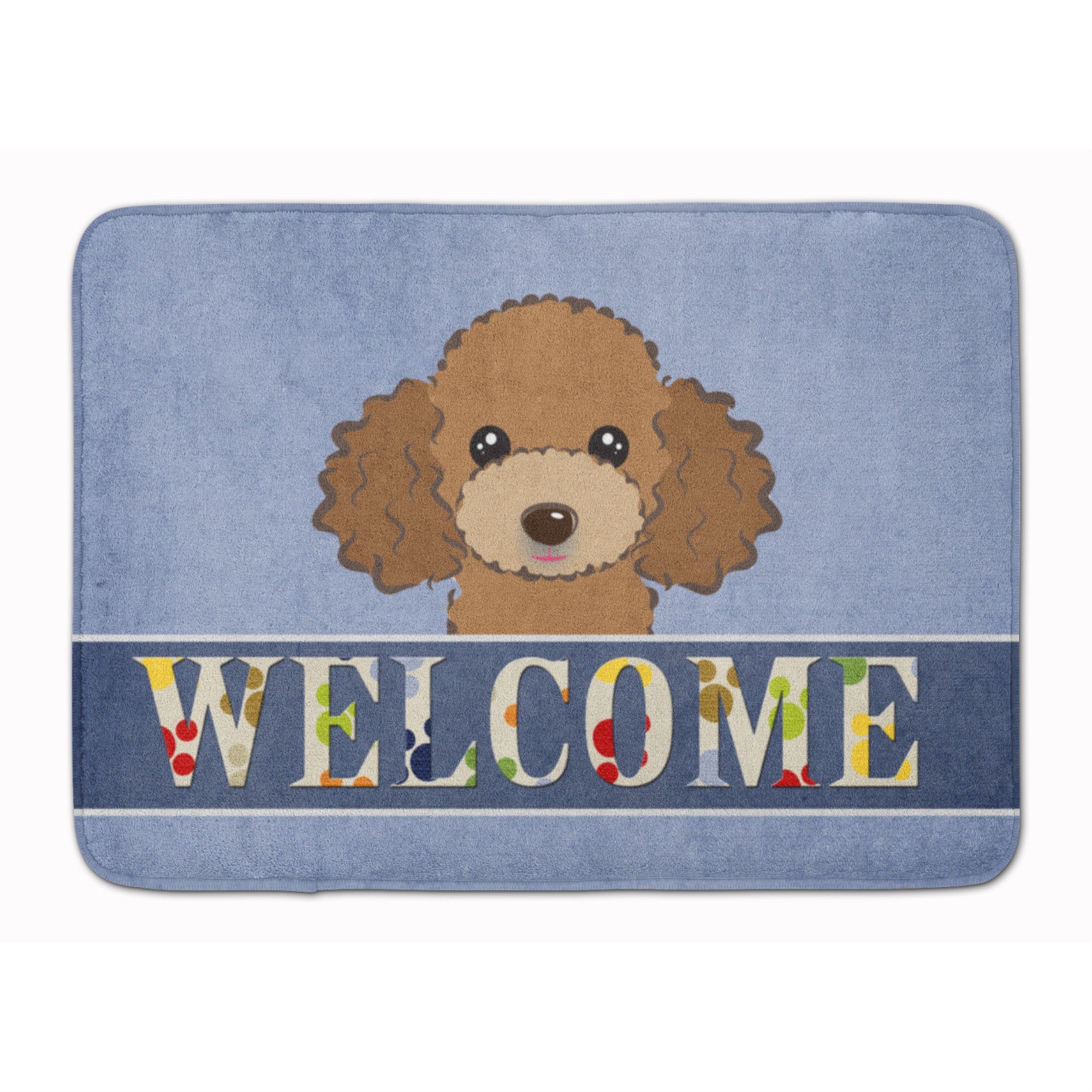 'Caroline'S Treasures Chocolate Brown Poodle Welcome Floor Mat, 19'''' X 27'''', Multicolor''