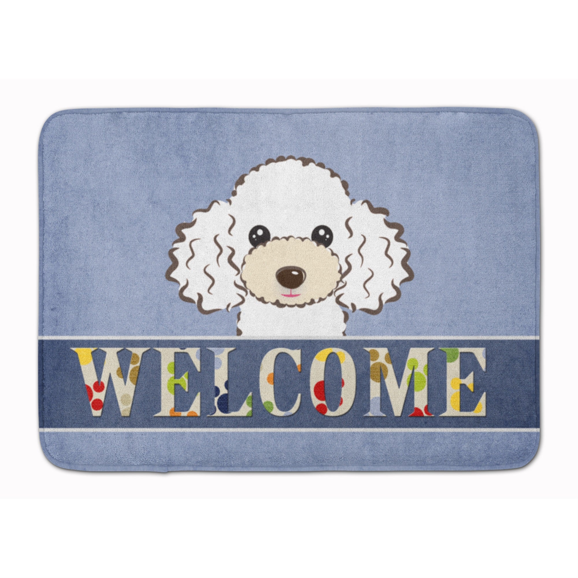 'Caroline'S Treasures White Poodle Welcome Floor Mat, 19'''' X 27'''', Multicolor''