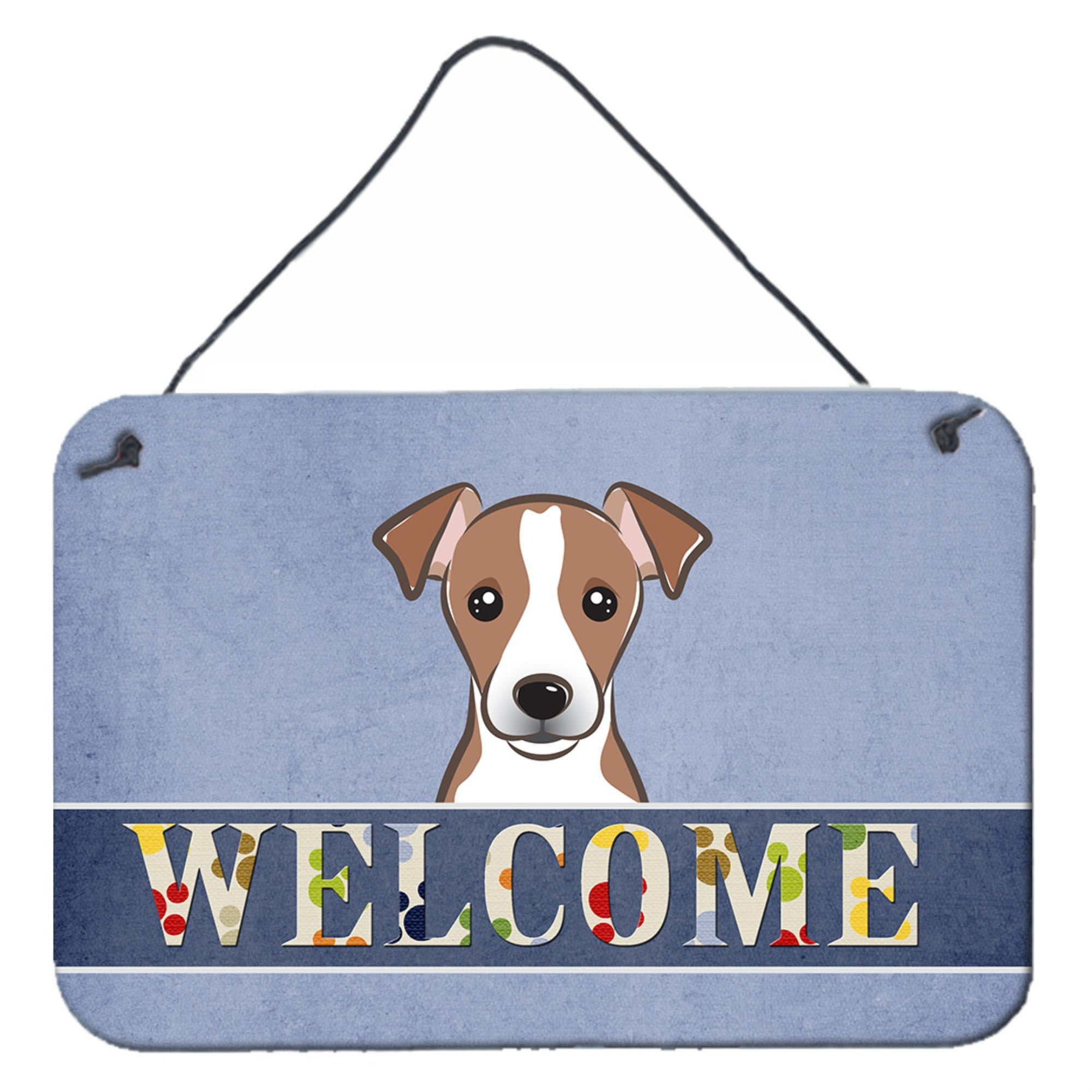 'Caroline'S Treasures Bb1446Ds812 Jack Russell Terrier Welcome Wall Or Door Hanging Prints, 8 X 12'''', Multicolor''