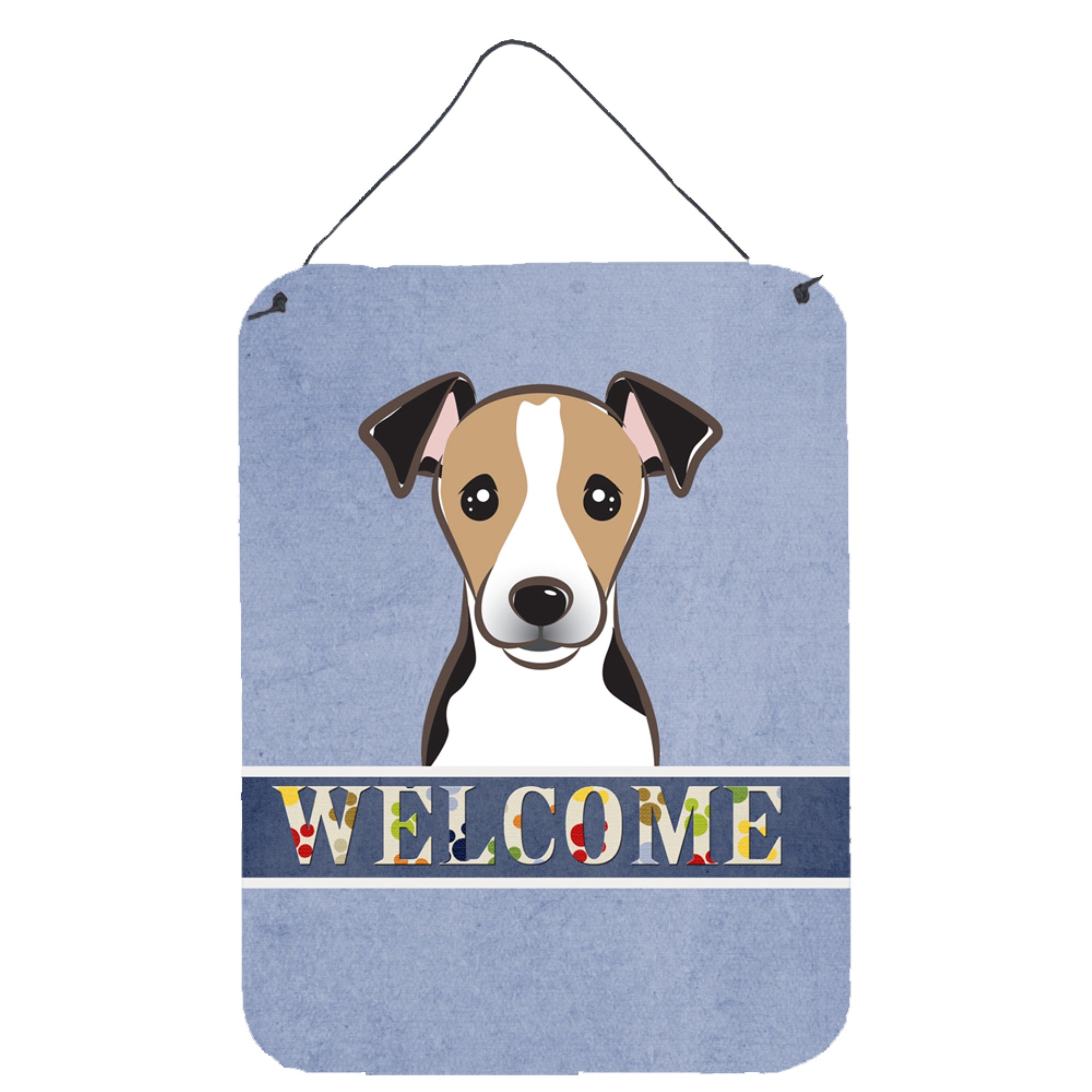 'Caroline'S Treasures Bb1447Ds1216 Jack Russell Terrier Welcome Wall Or Door Hanging Prints, 16 X 12'''', Multicolor''