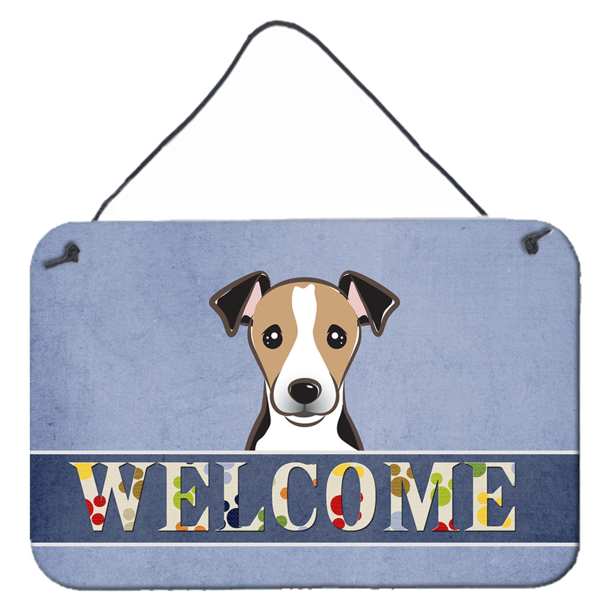 'Caroline'S Treasures Bb1447Ds812 Jack Russell Terrier Welcome Wall Or Door Hanging Prints, 8 X 12'''', Multicolor''