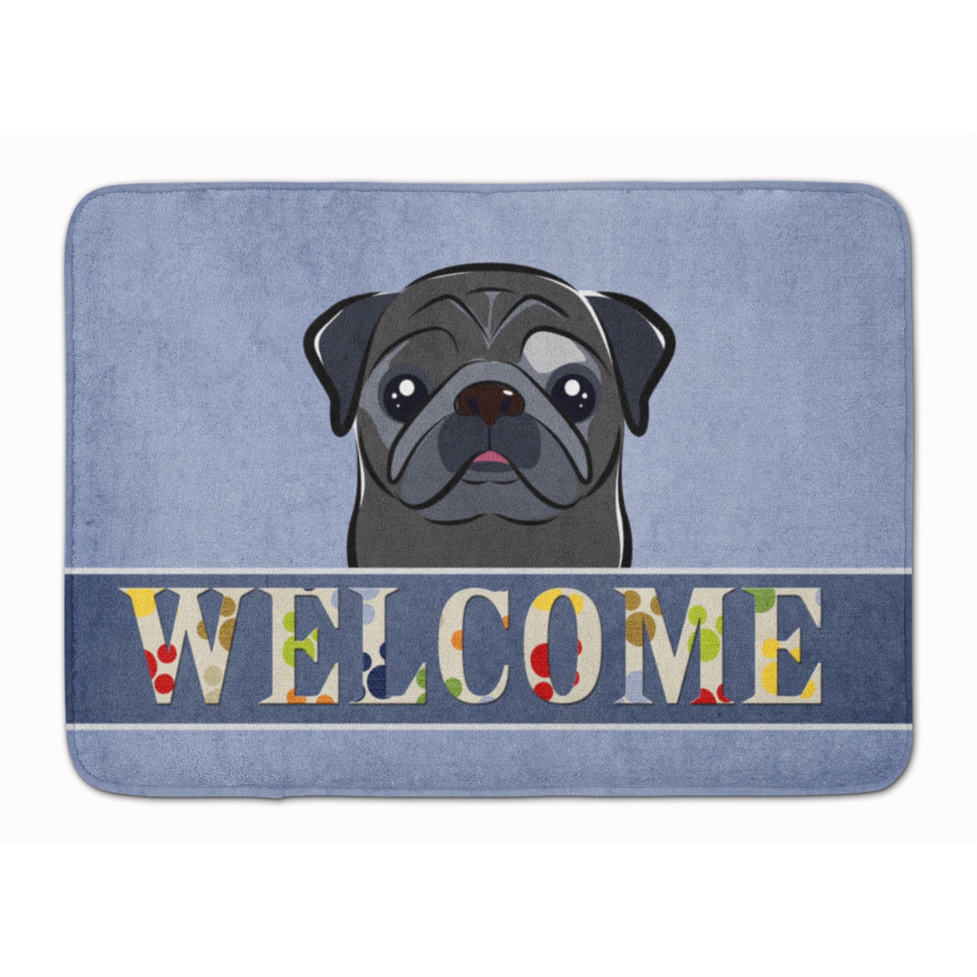 'Caroline'S Treasures Black Pug Welcome Floor Mat, 19'''' X 27'''', Multicolor''
