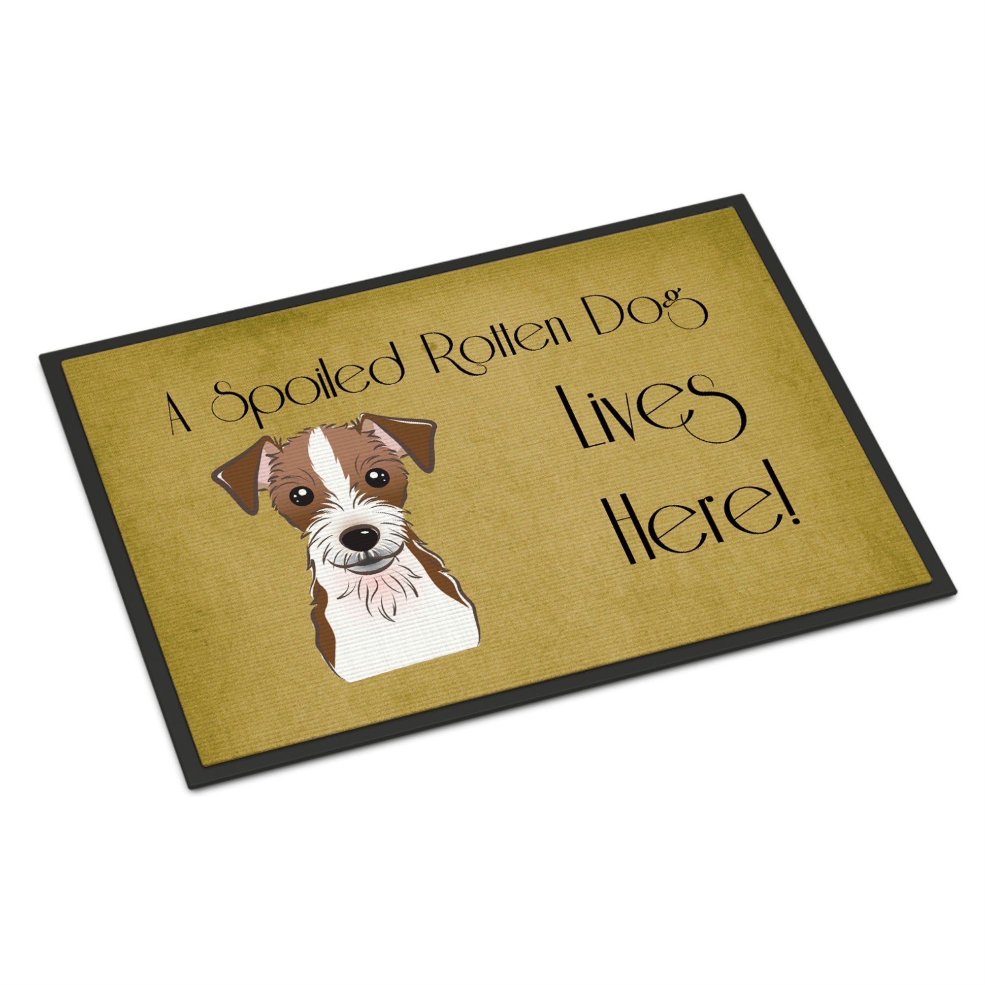 'Caroline'S Treasures Bb1450Jmat Jack Russell Terrier Spoiled Dog Lives Here Indoor Or Outdoor Mat, 24 X 36'''', Multicolor''